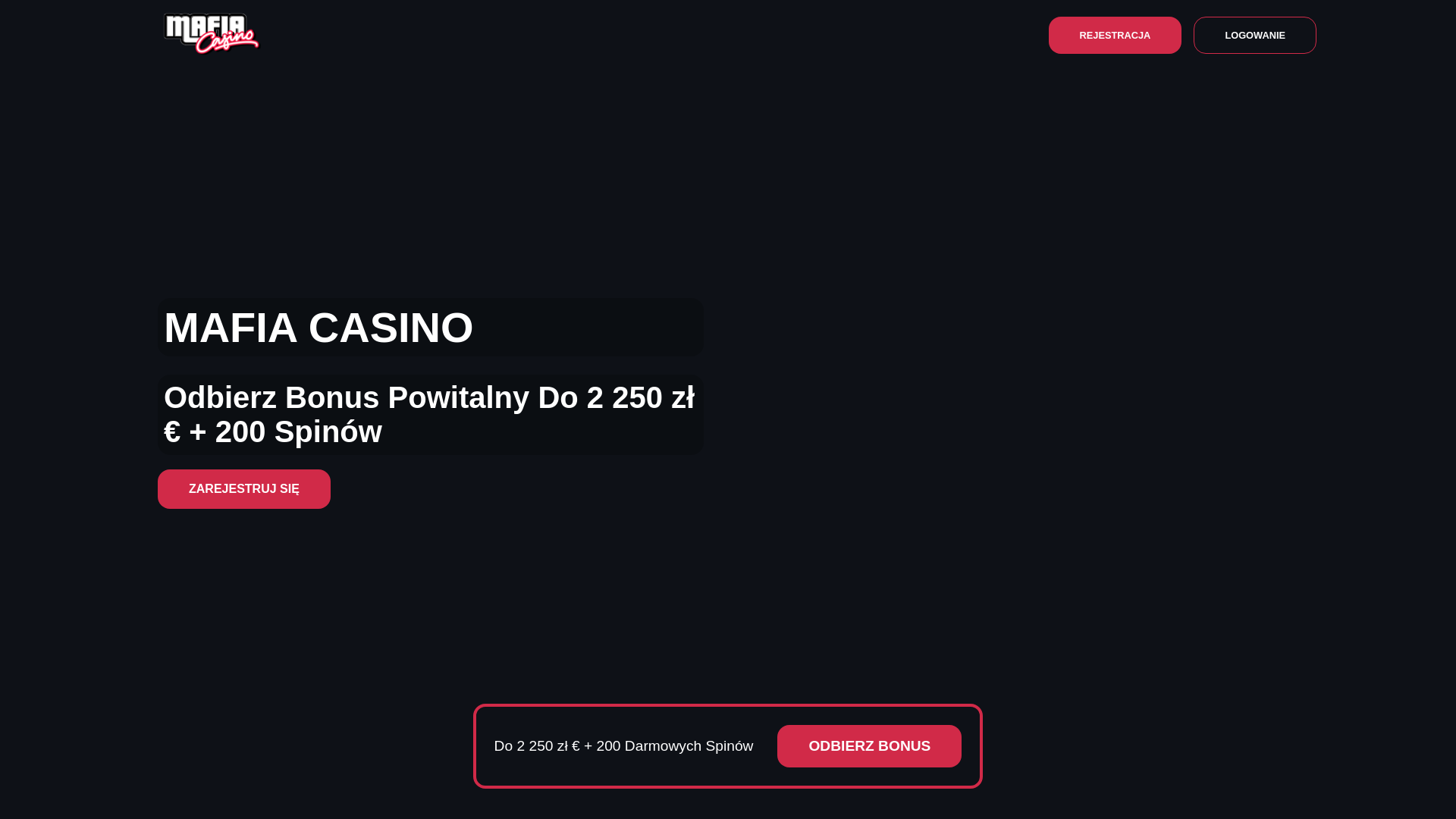 website screenshot of https://casinomafia-pl.pages.dev/