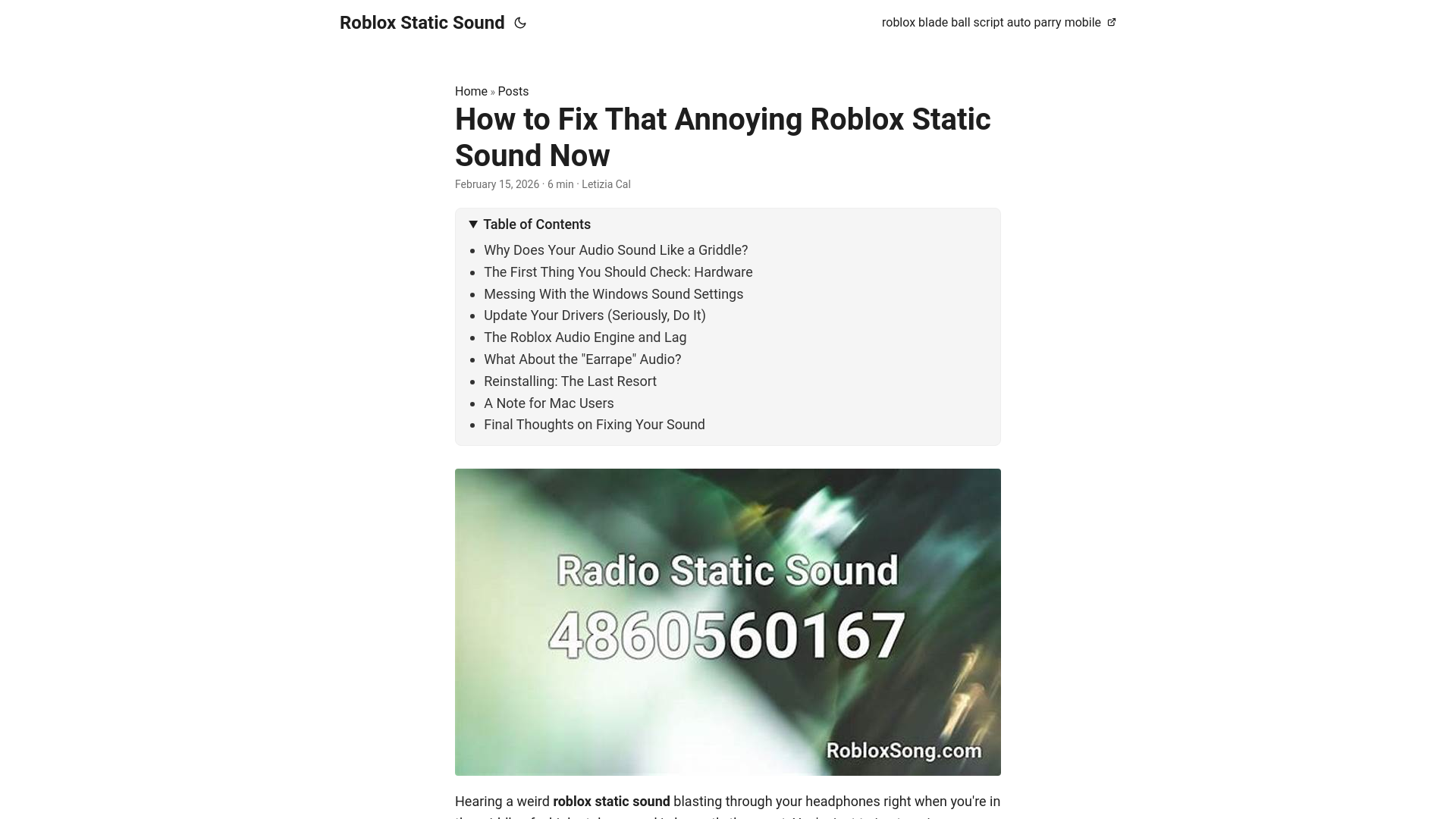 website screenshot of https://roblox-static-sound.pages.dev/