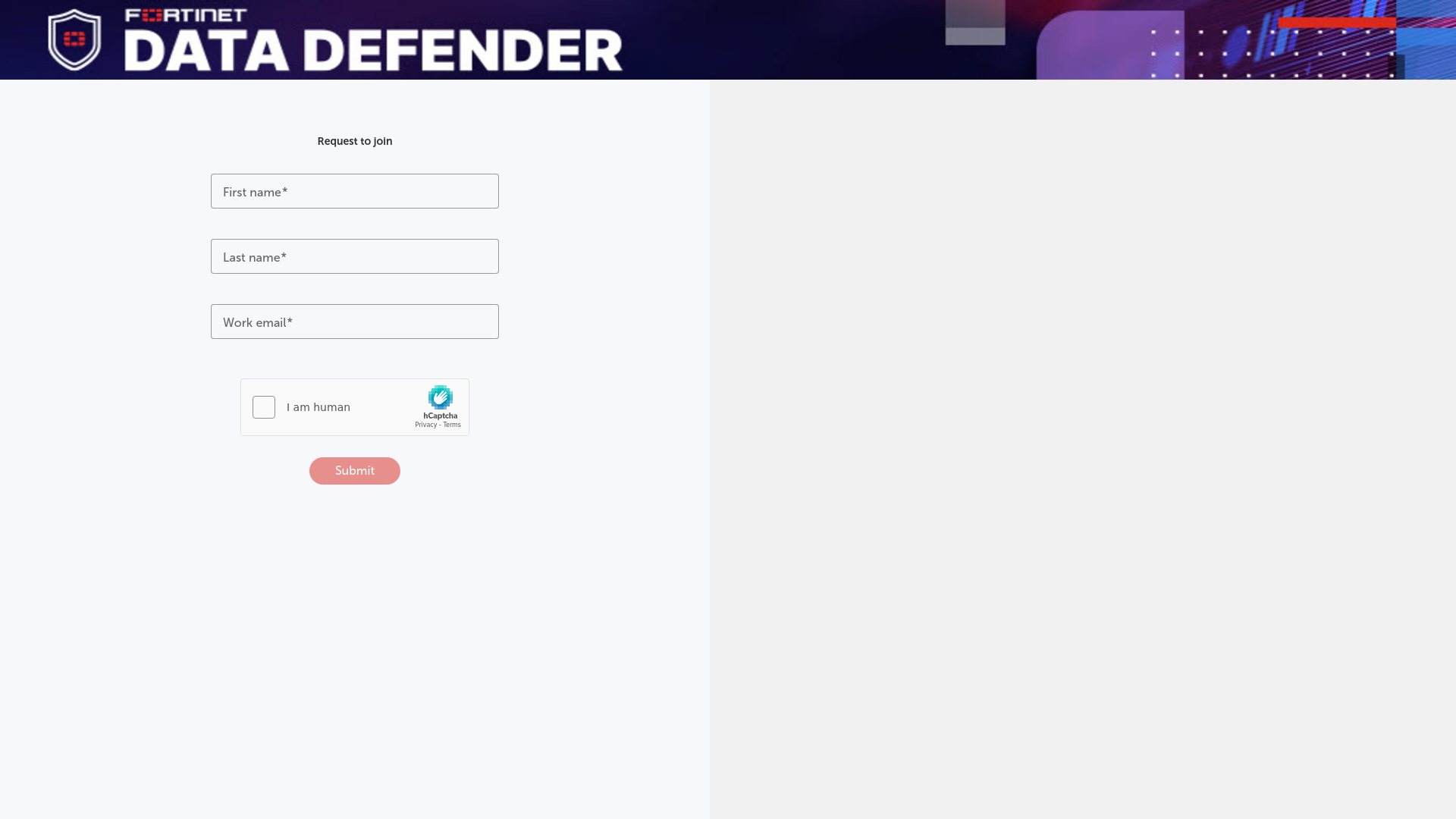 website screenshot of https://datadefender.customershome.com/user-request?returnUrl=/home/challenges&elqTrack=true