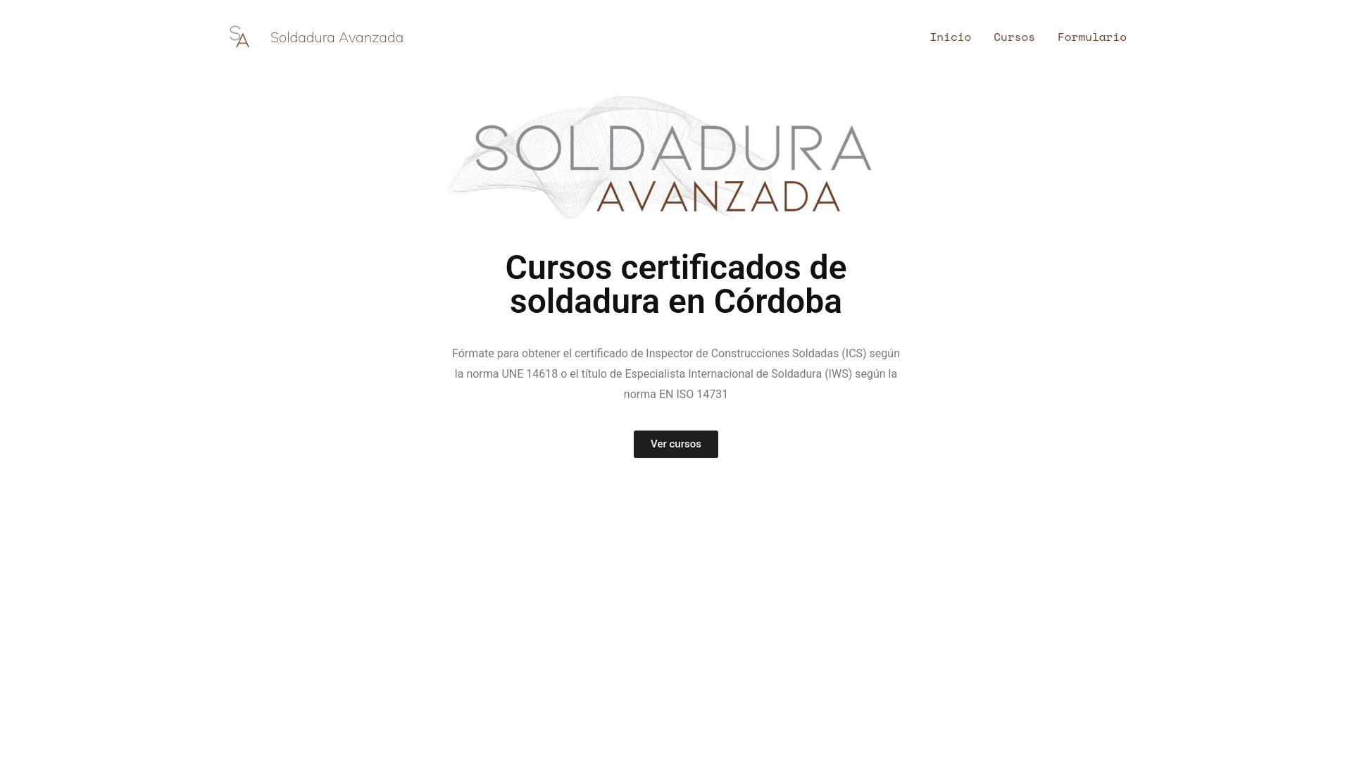 website screenshot of https://soldaduraavanzada.com/