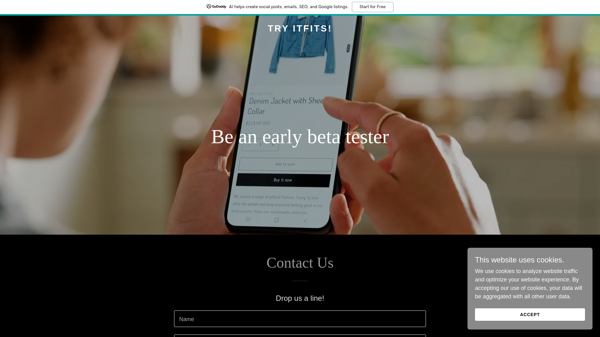 website screenshot of https://itfitsnow.com