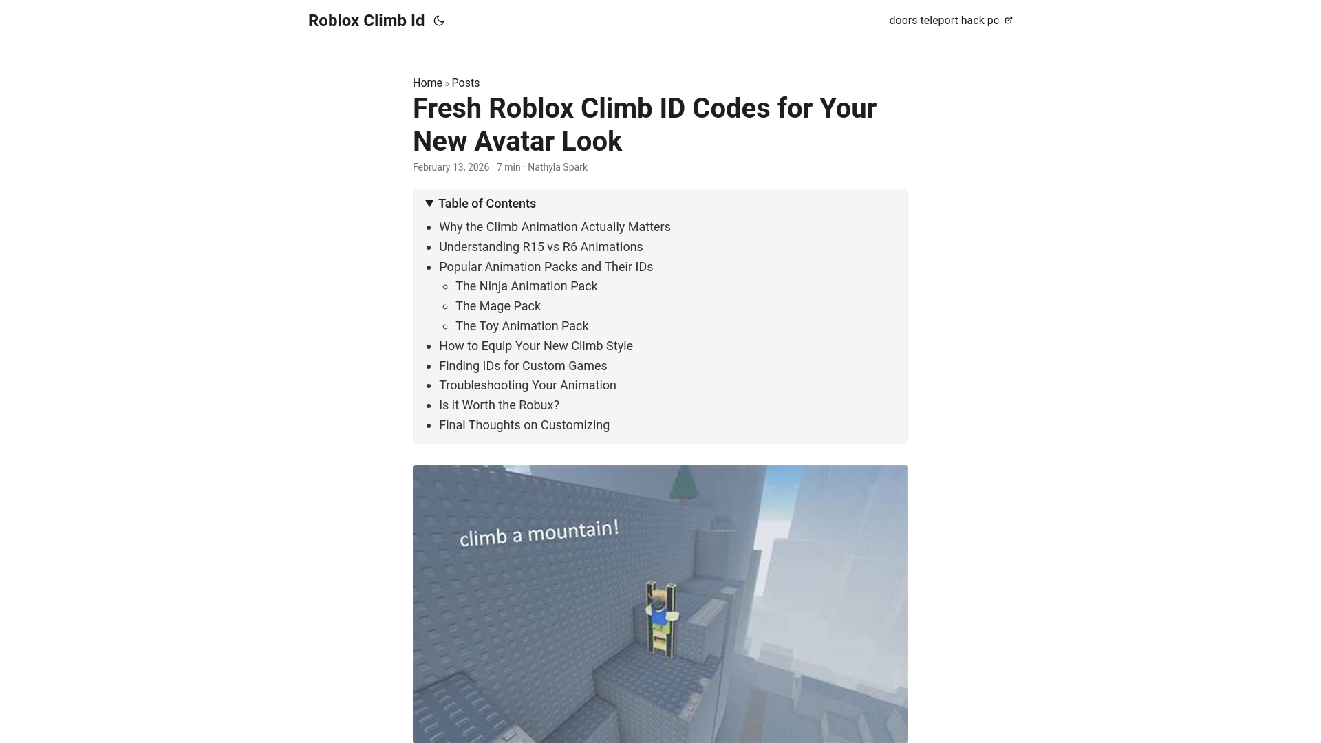 website screenshot of https://roblox-climb-id.pages.dev/