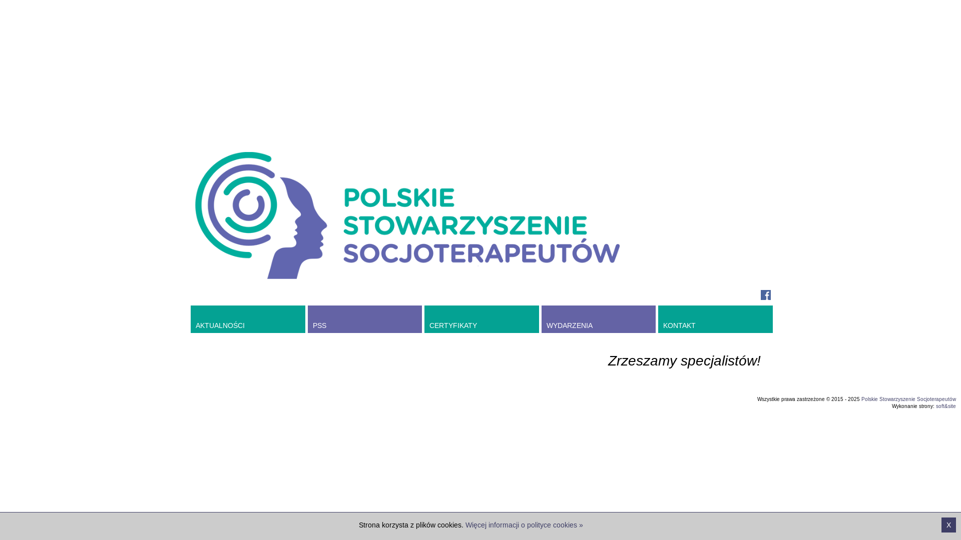 website screenshot of https://pts-socjoterapia.pl/