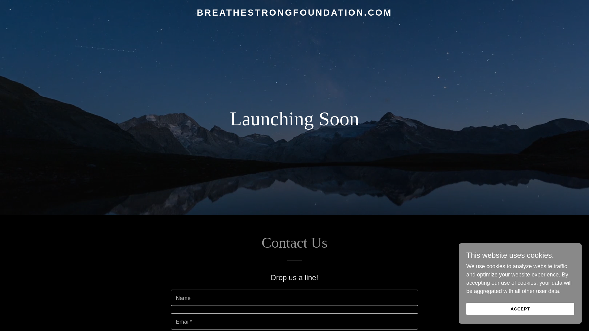 website screenshot of https://breathestrongfoundation.com/