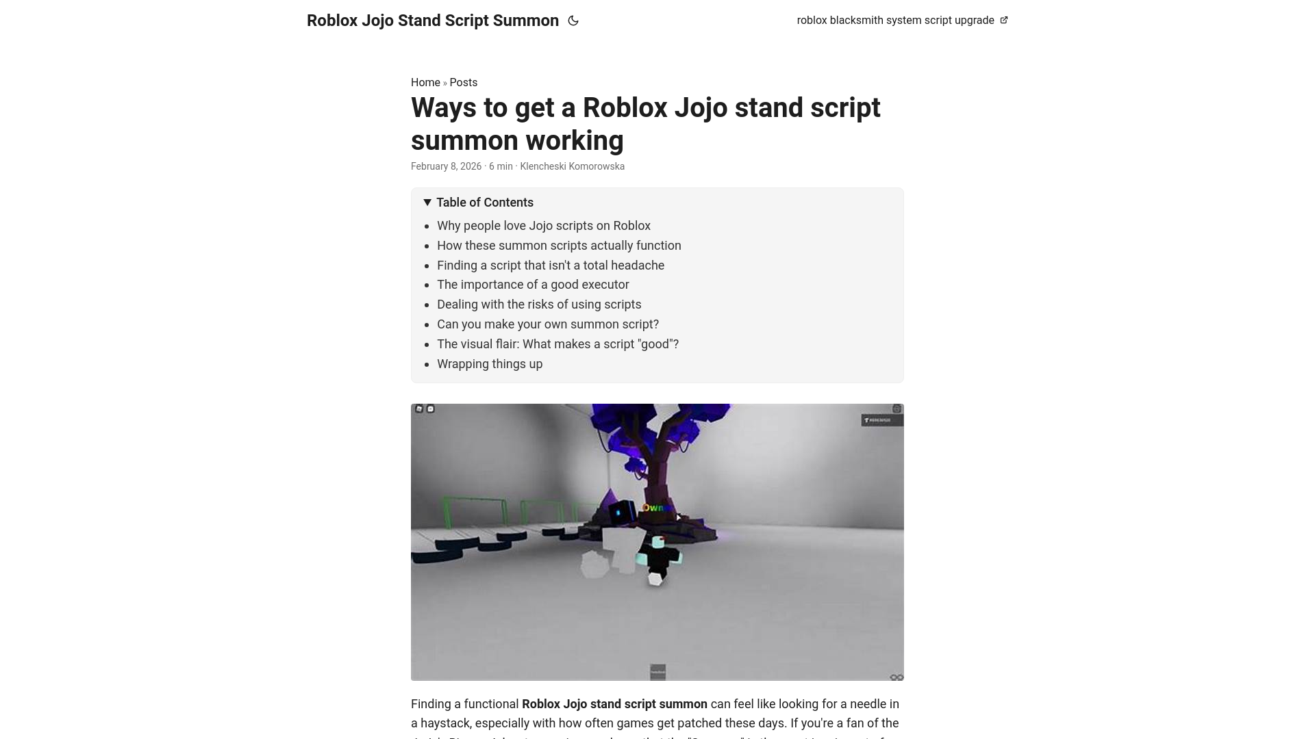 website screenshot of https://roblox-jojo-stand-script-summon.pages.dev/