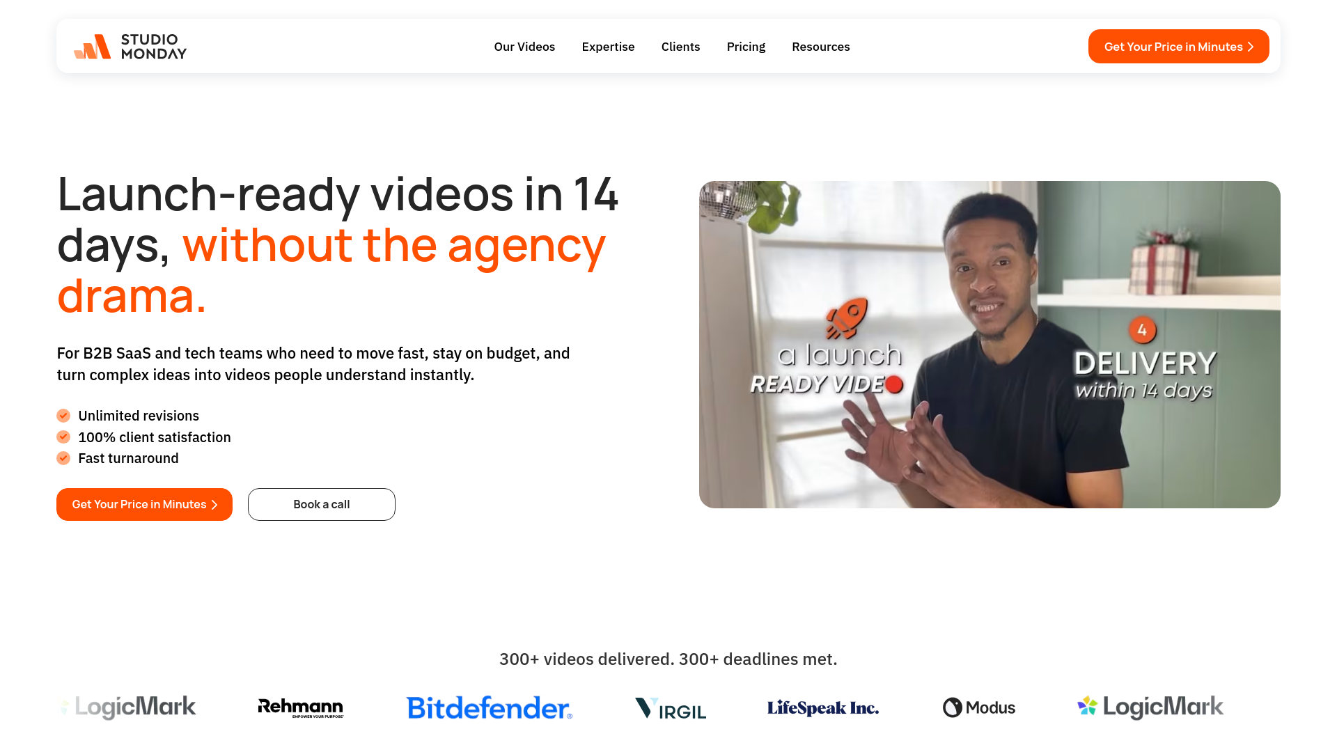 website screenshot of https://studiomondaycore.com