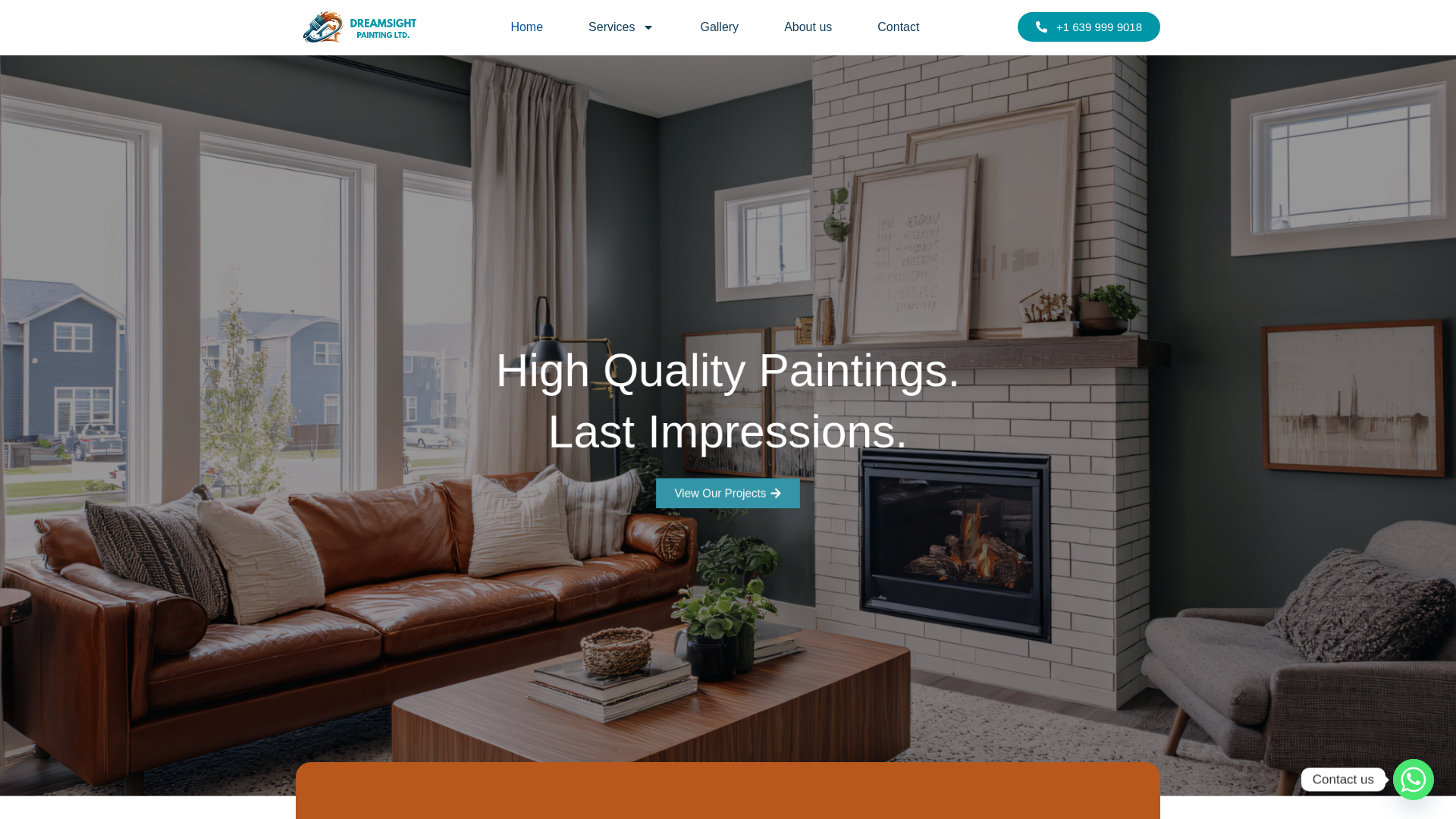 website screenshot of https://dreamsightpainting.ca/