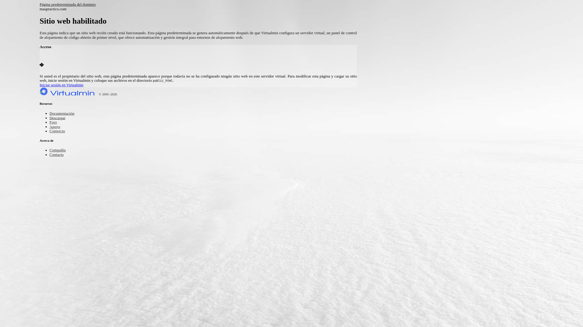 website screenshot of https://maspractico.com/