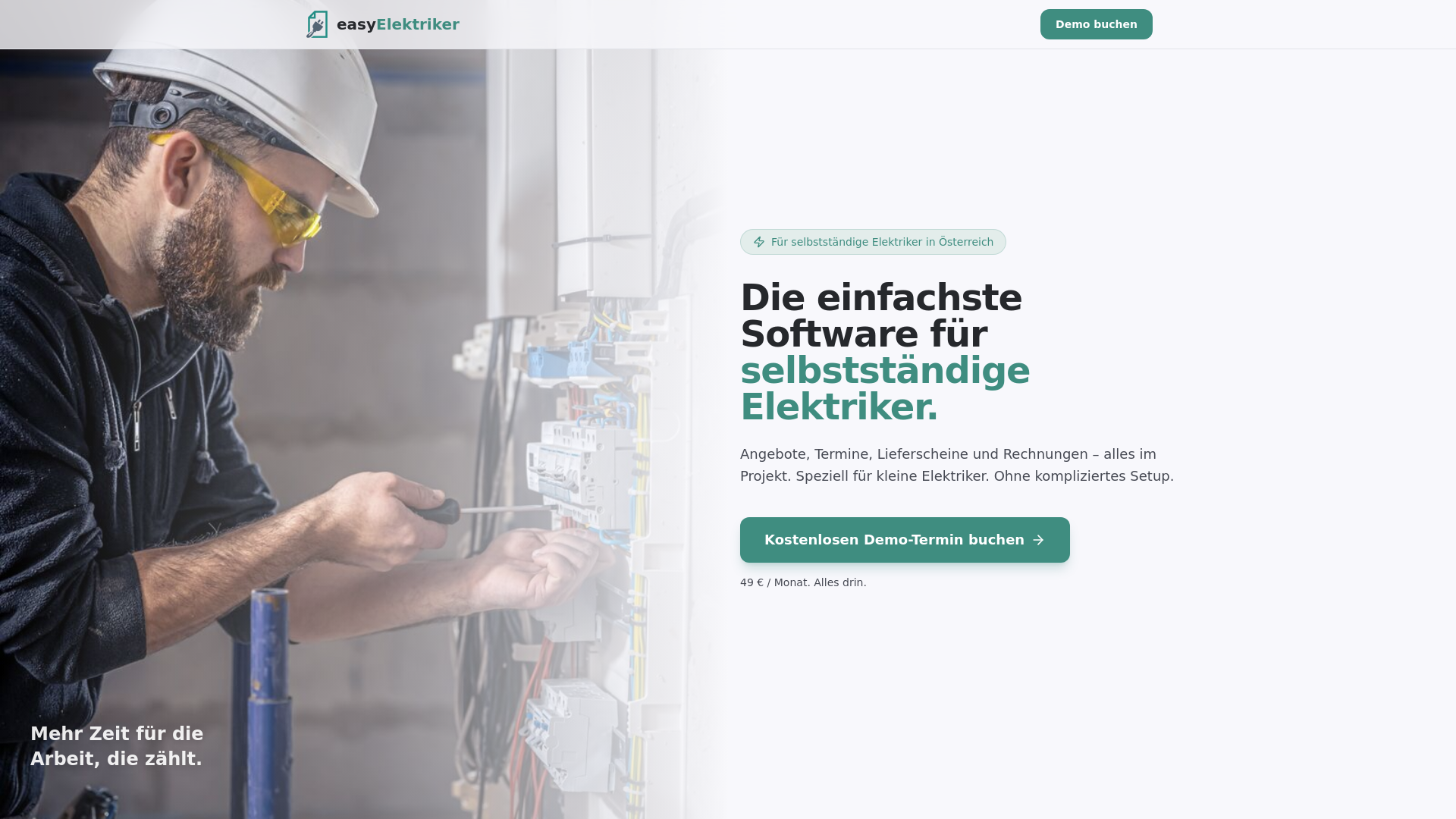 website screenshot of https://easy-elektriker.pages.dev/