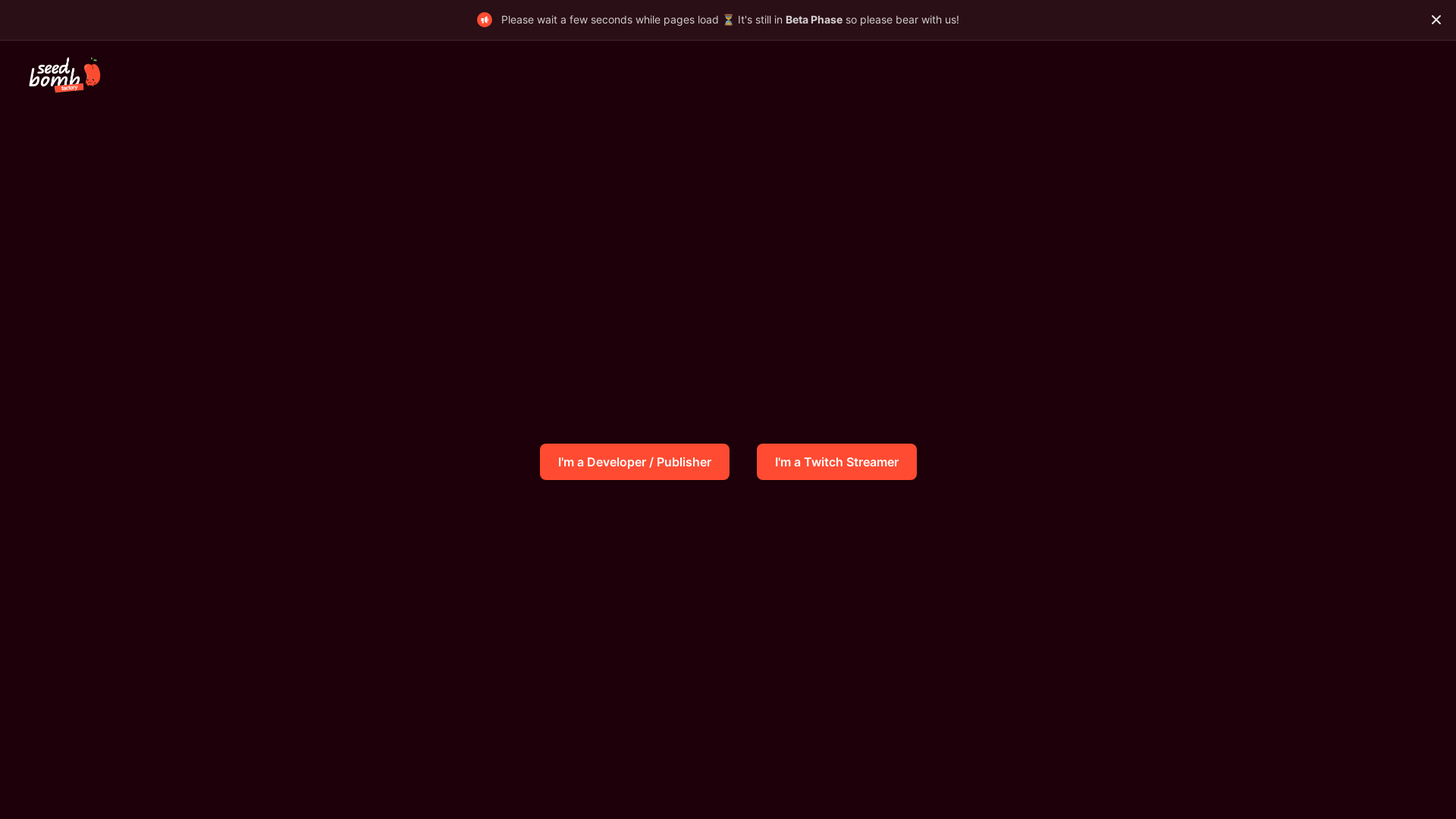 website screenshot of https://seedbomb-landing.pages.dev/
