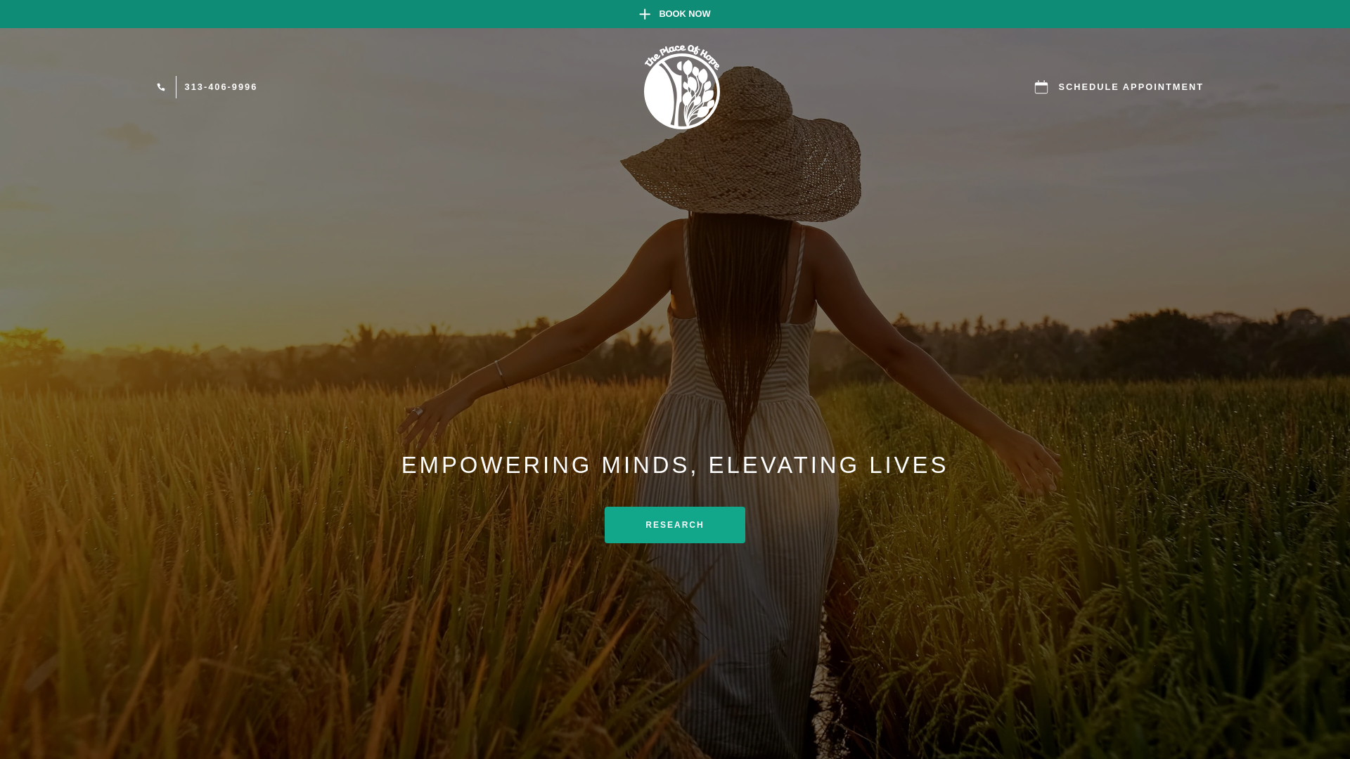 website screenshot of https://placeofhopeclinic.com/