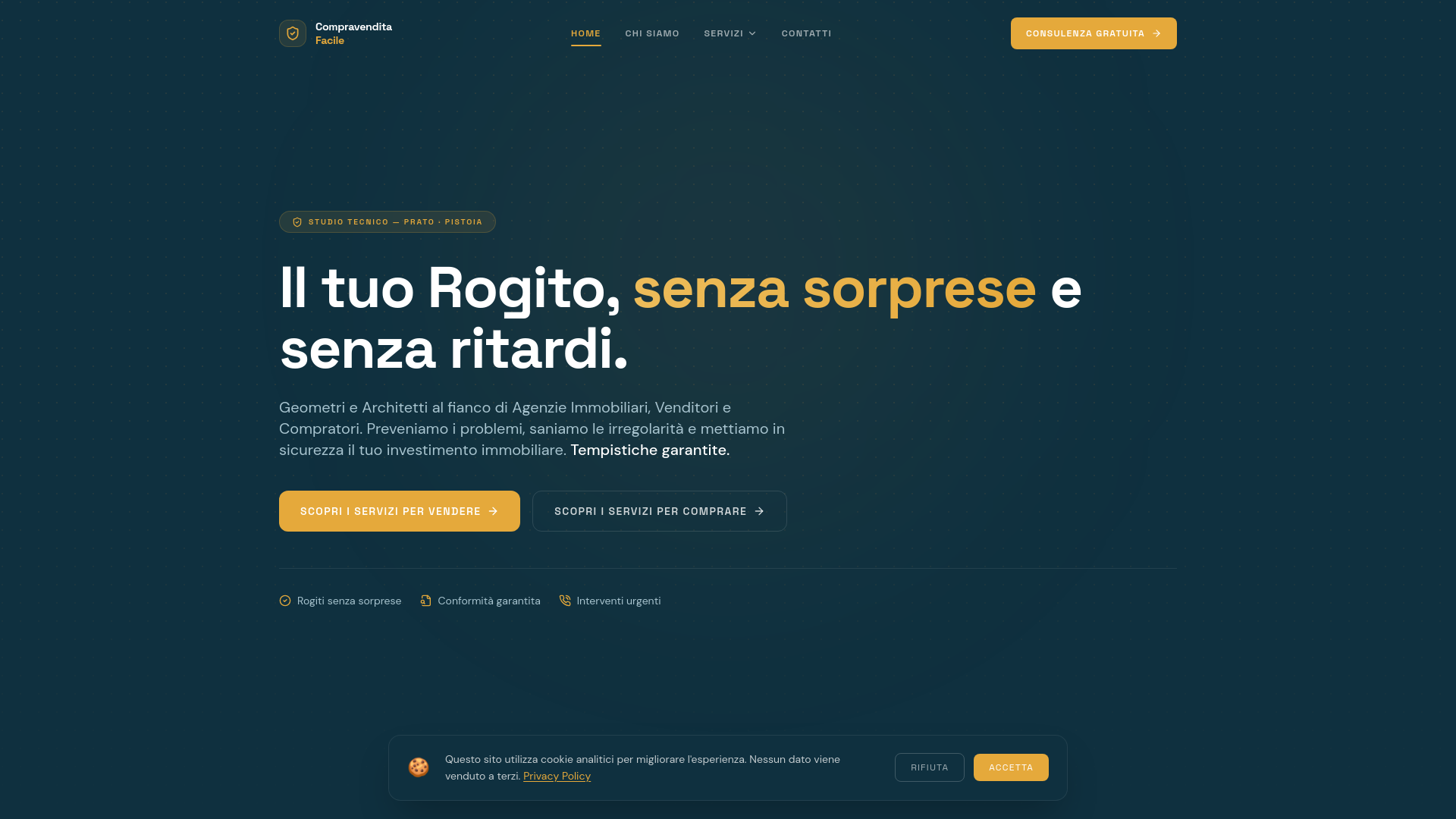 website screenshot of https://compravenditafacile.it/