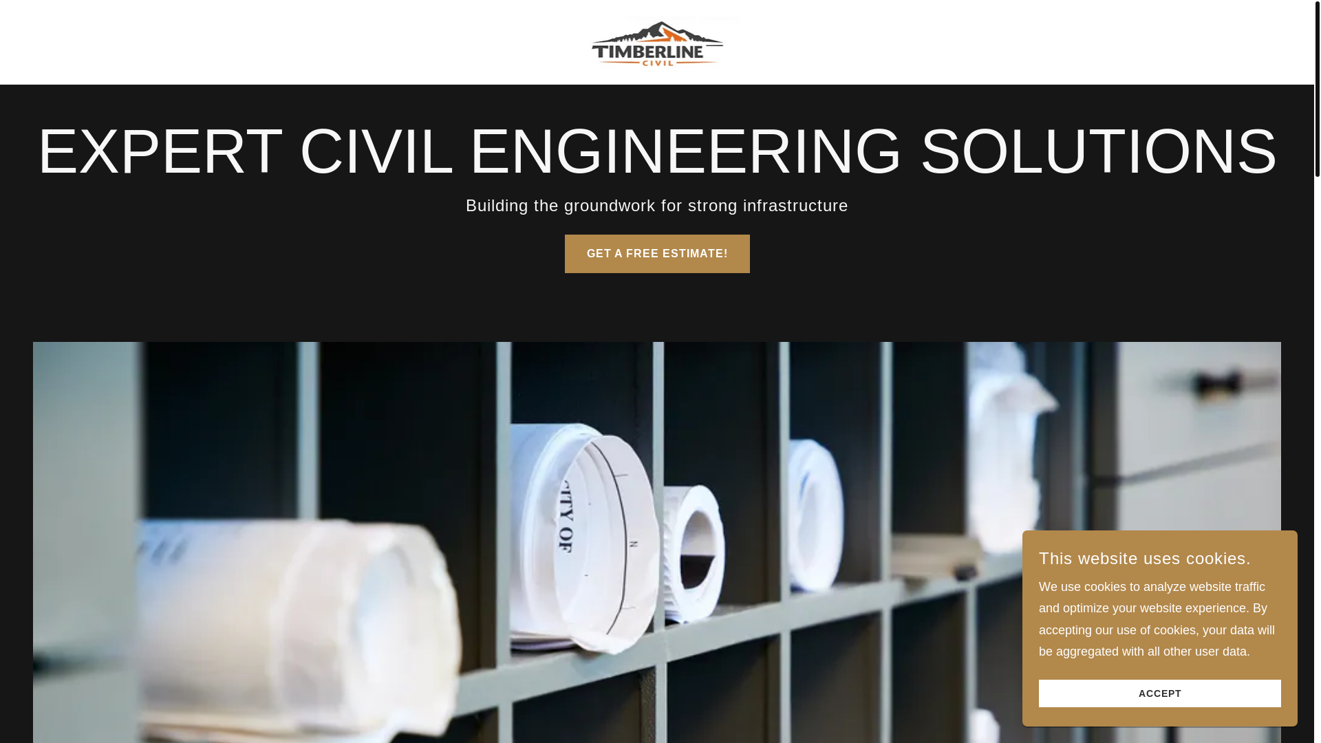 website screenshot of https://timberlinecivil.com/