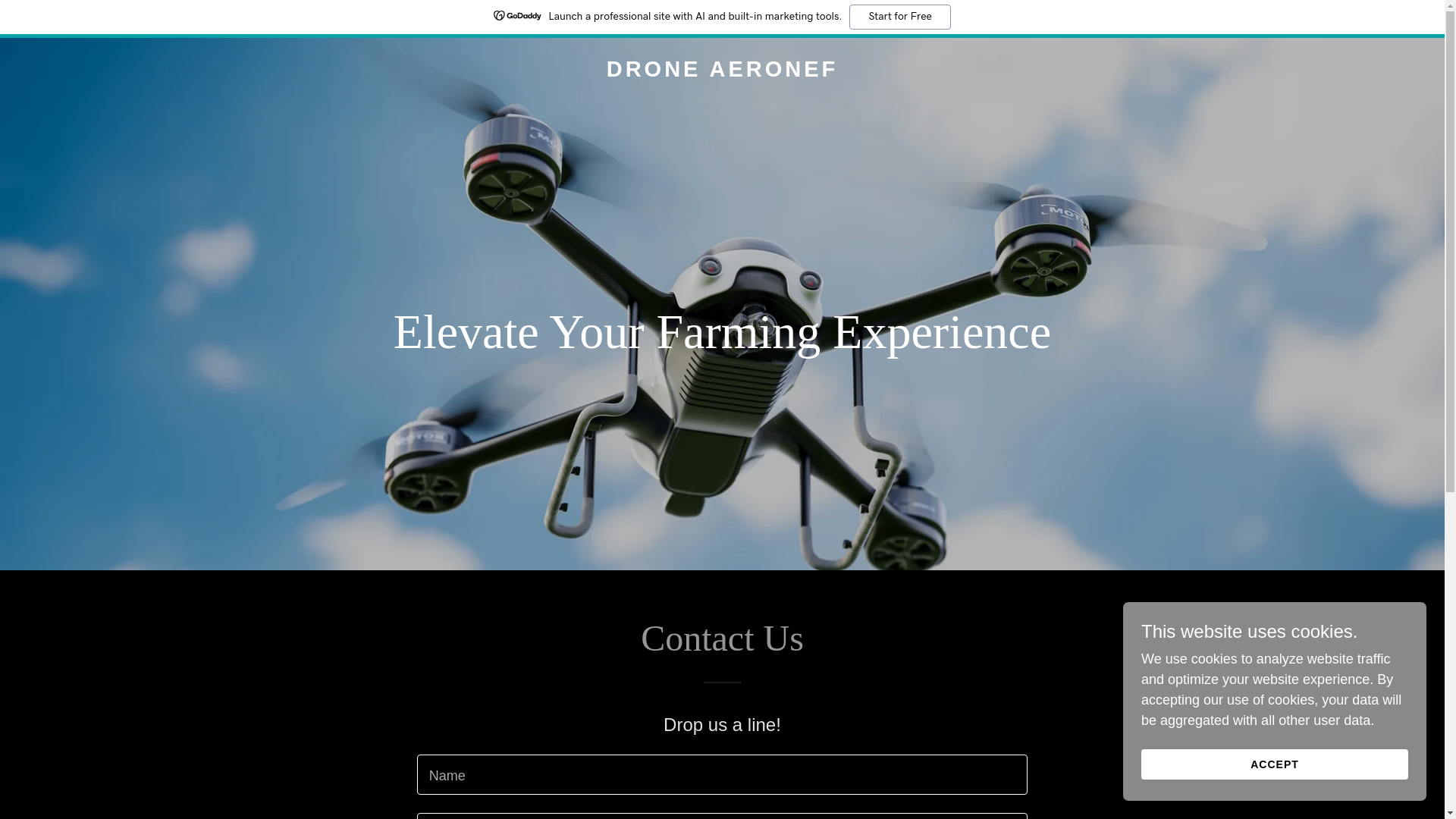 website screenshot of https://drone-aeronef.com/