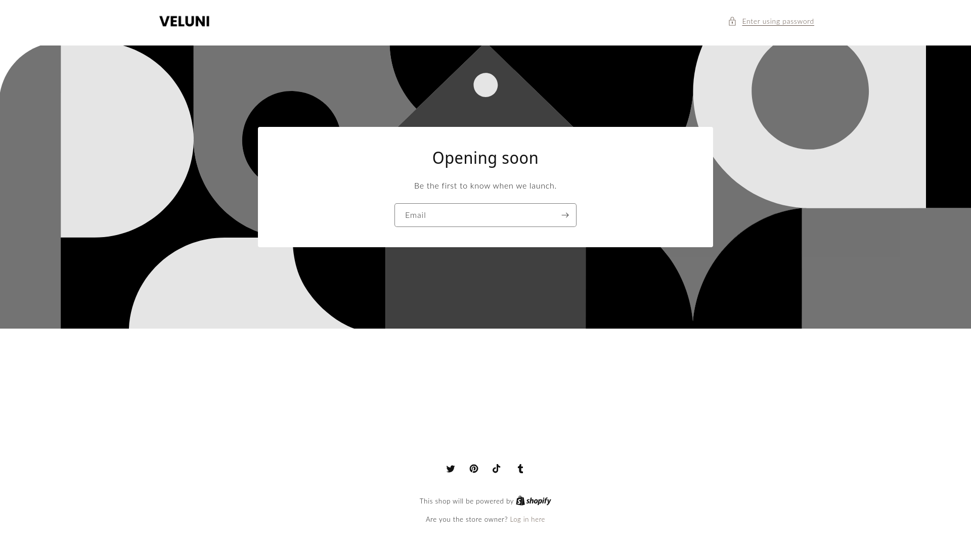 website screenshot of https://tryveluni.com/