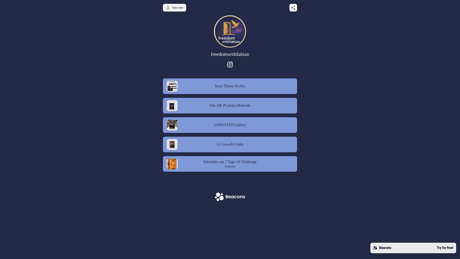 website screenshot of https://freedomwithfabian.com/
