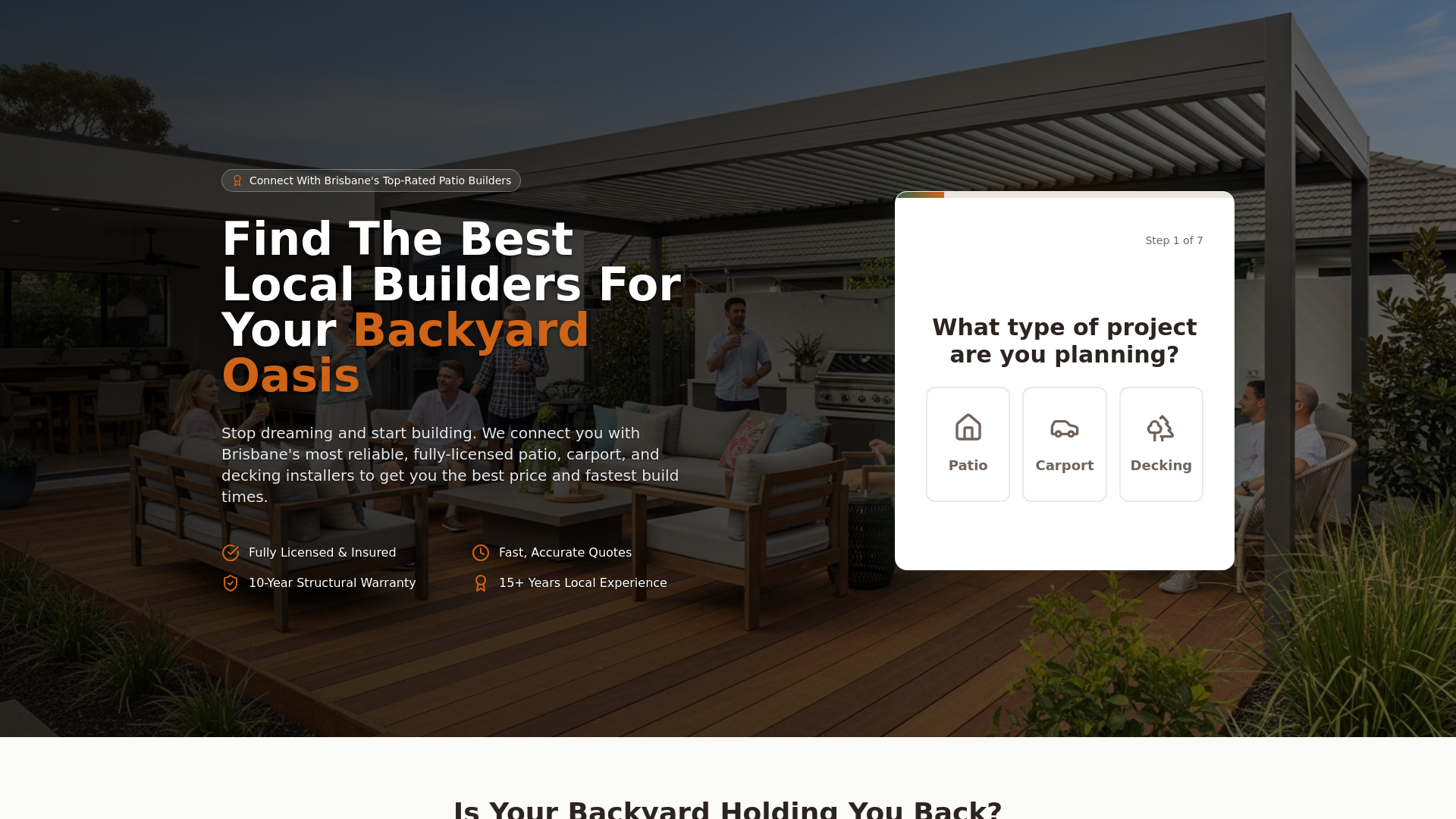 website screenshot of https://fastpatioquotes.com/
