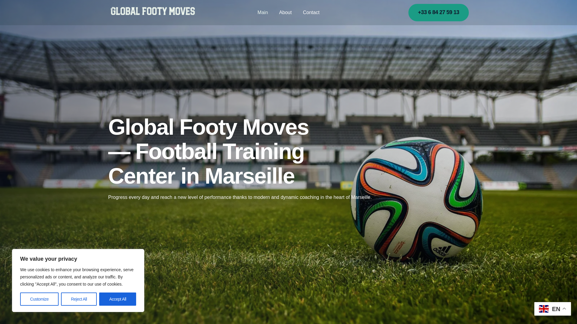 website screenshot of https://stade-moderne.website