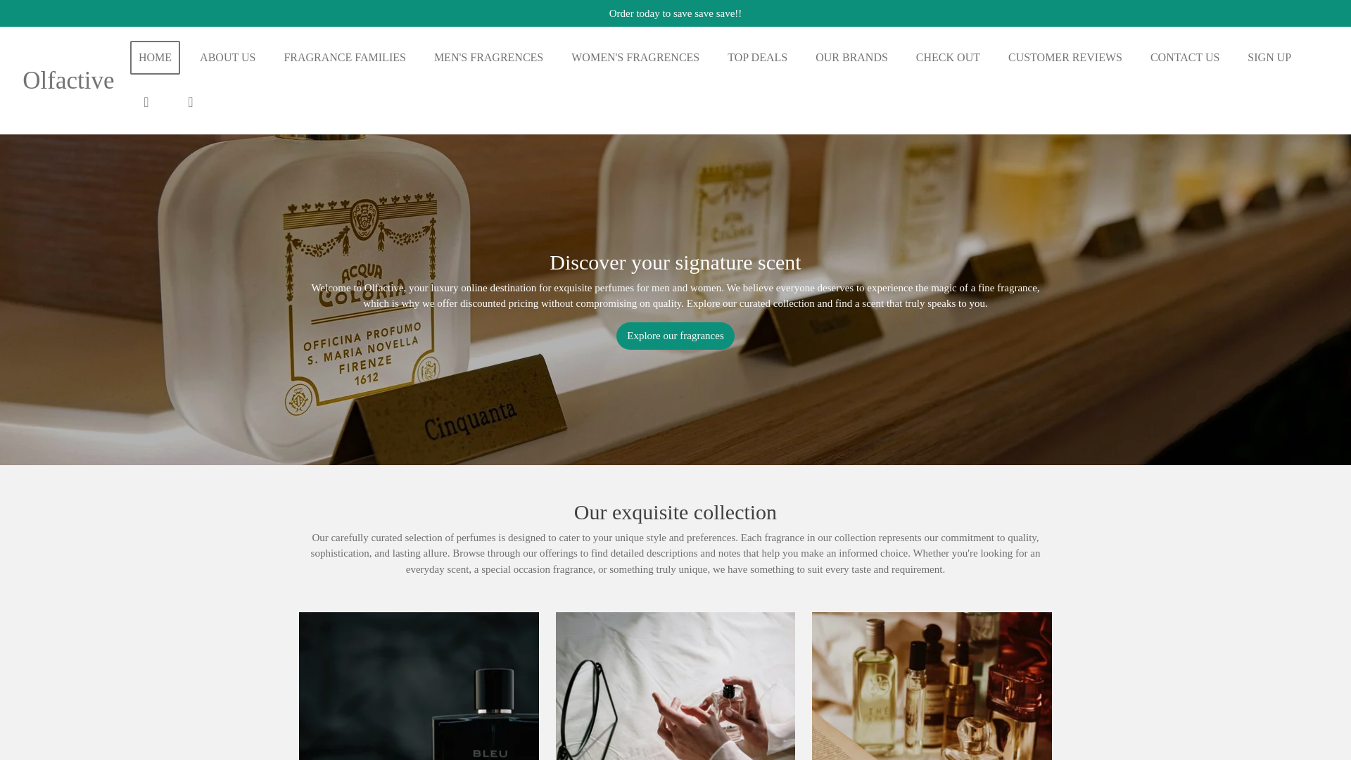 website screenshot of https://olfactives.online/