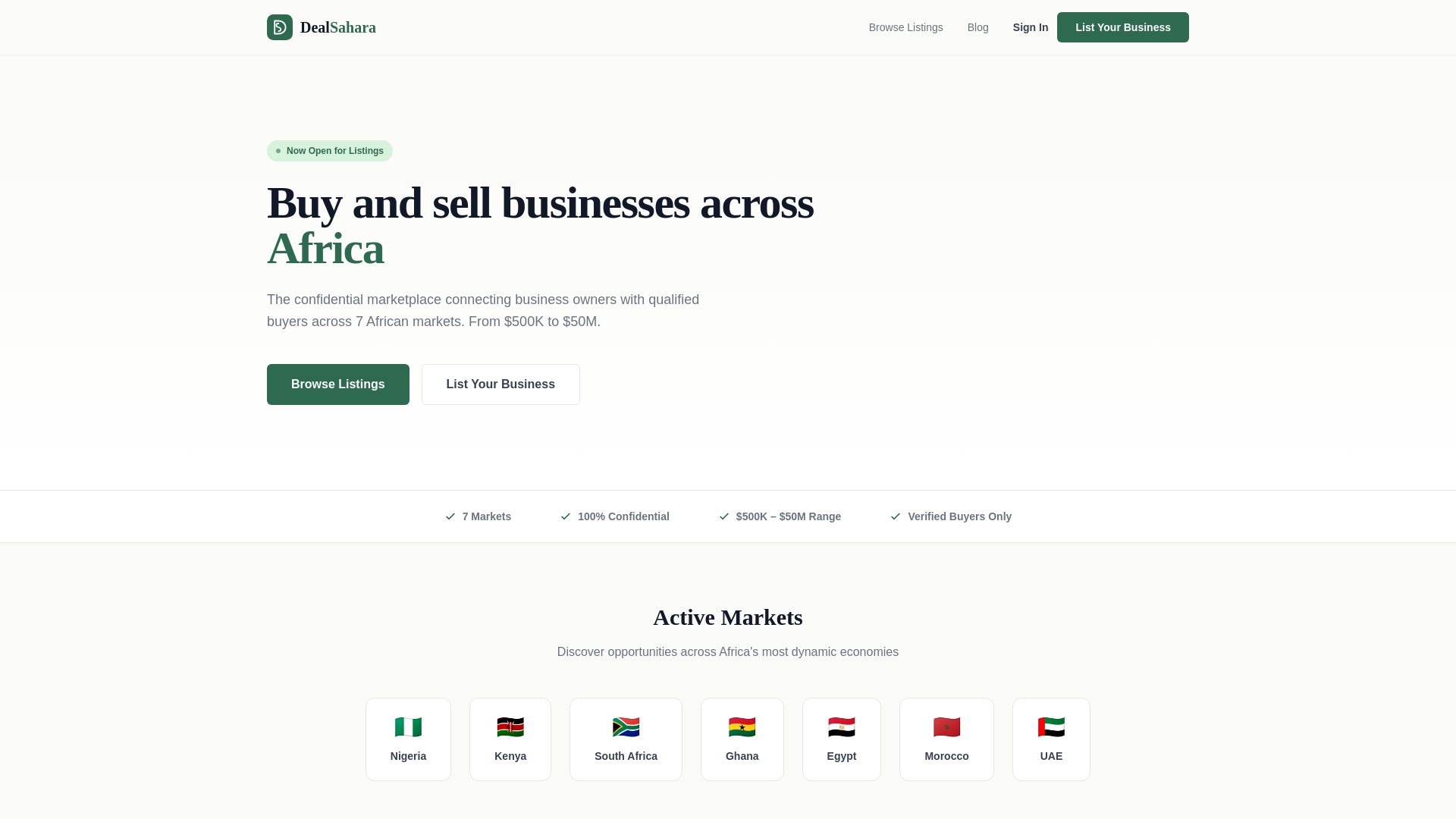 website screenshot of https://dealsahara.com/