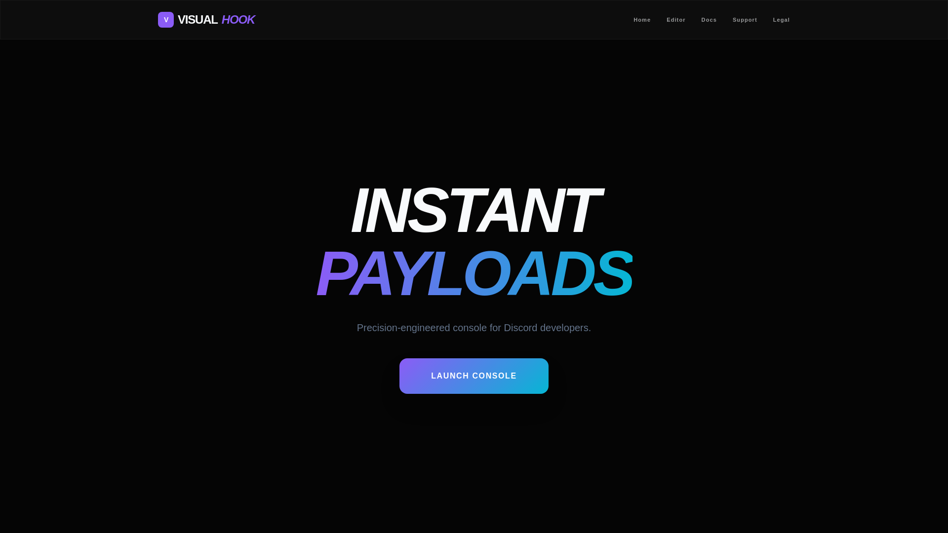 website screenshot of https://visualhook.pages.dev/