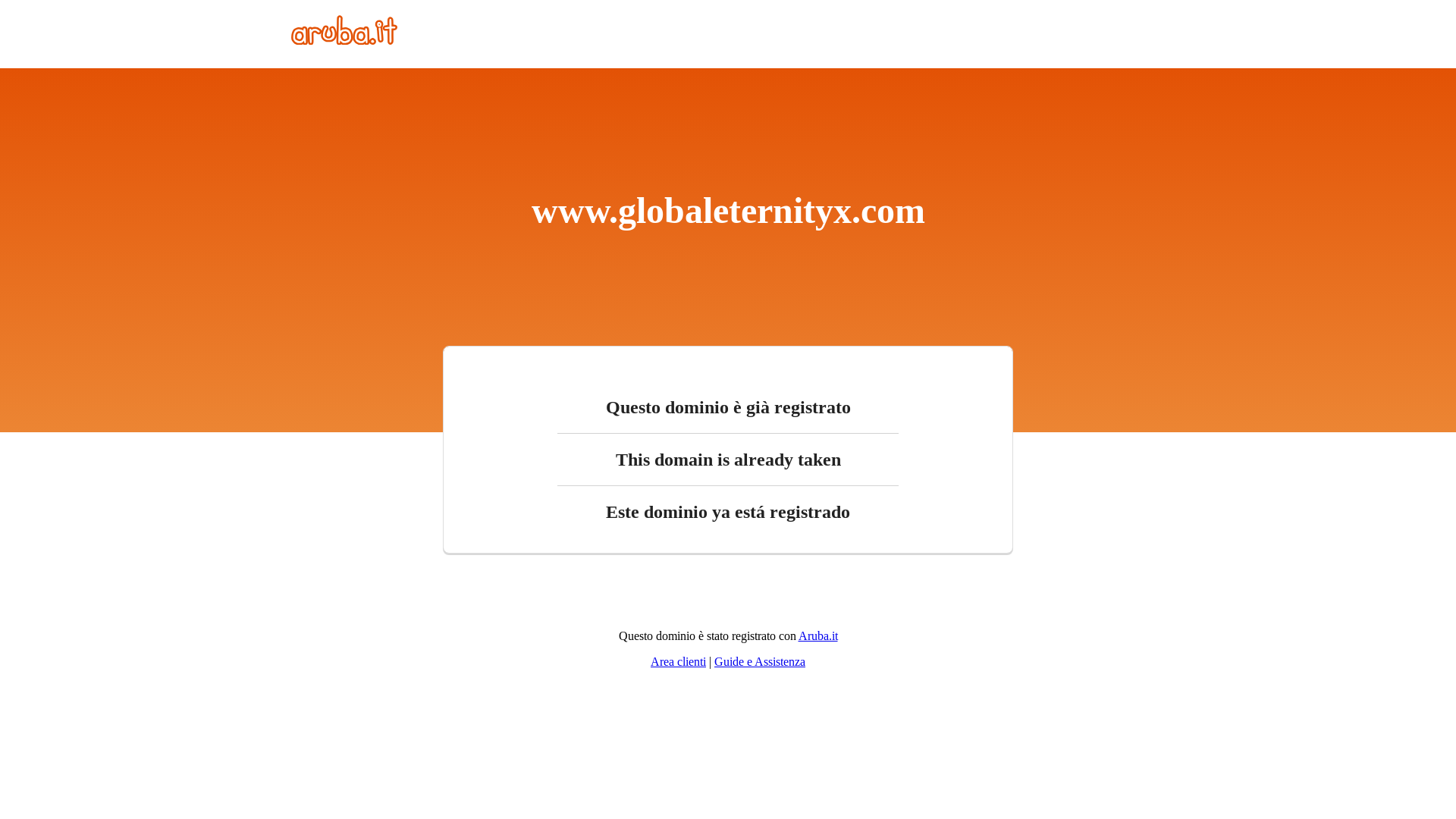 website screenshot of https://globaleternityx.it/