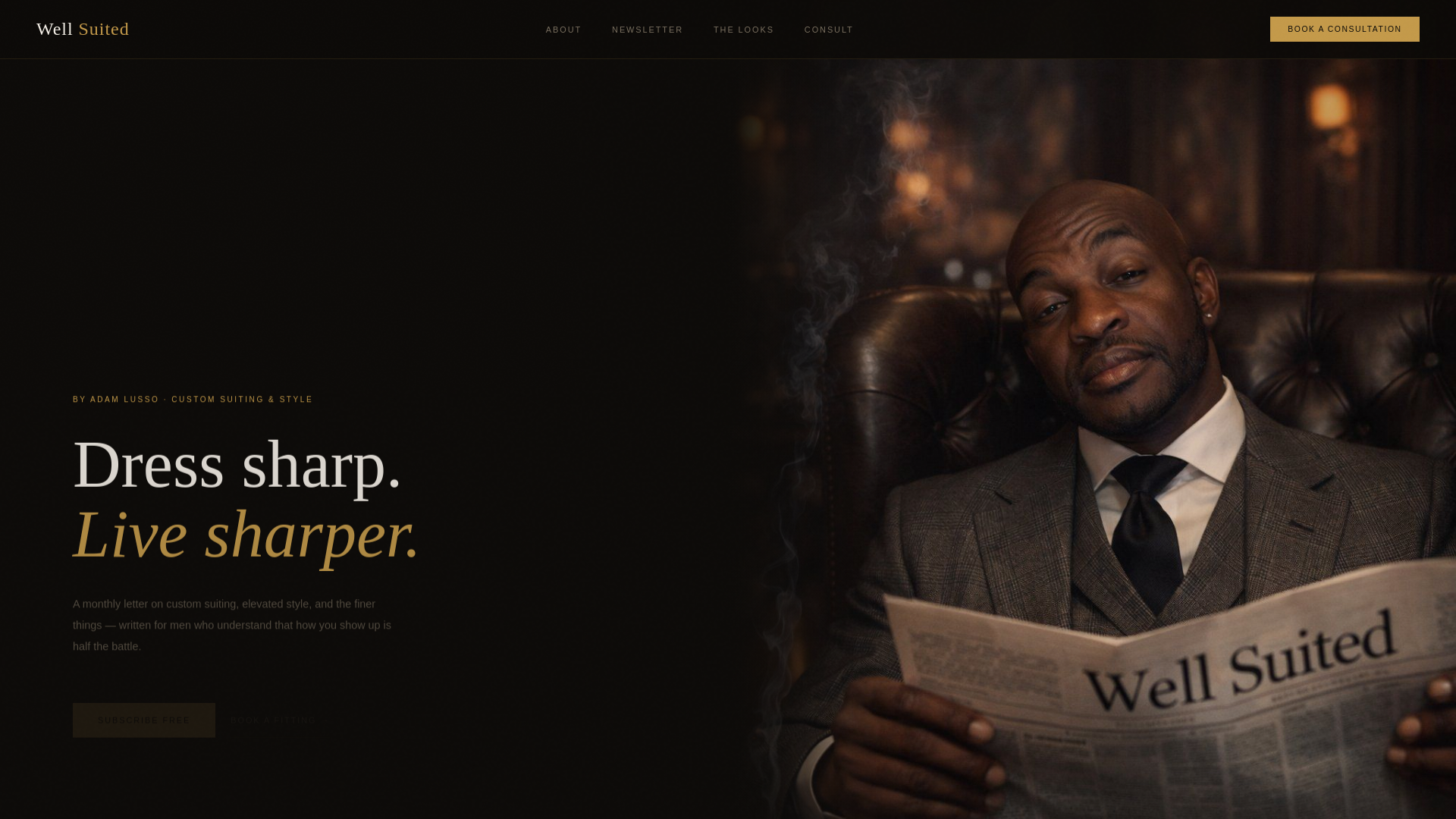 website screenshot of https://wellsuitedco.com/