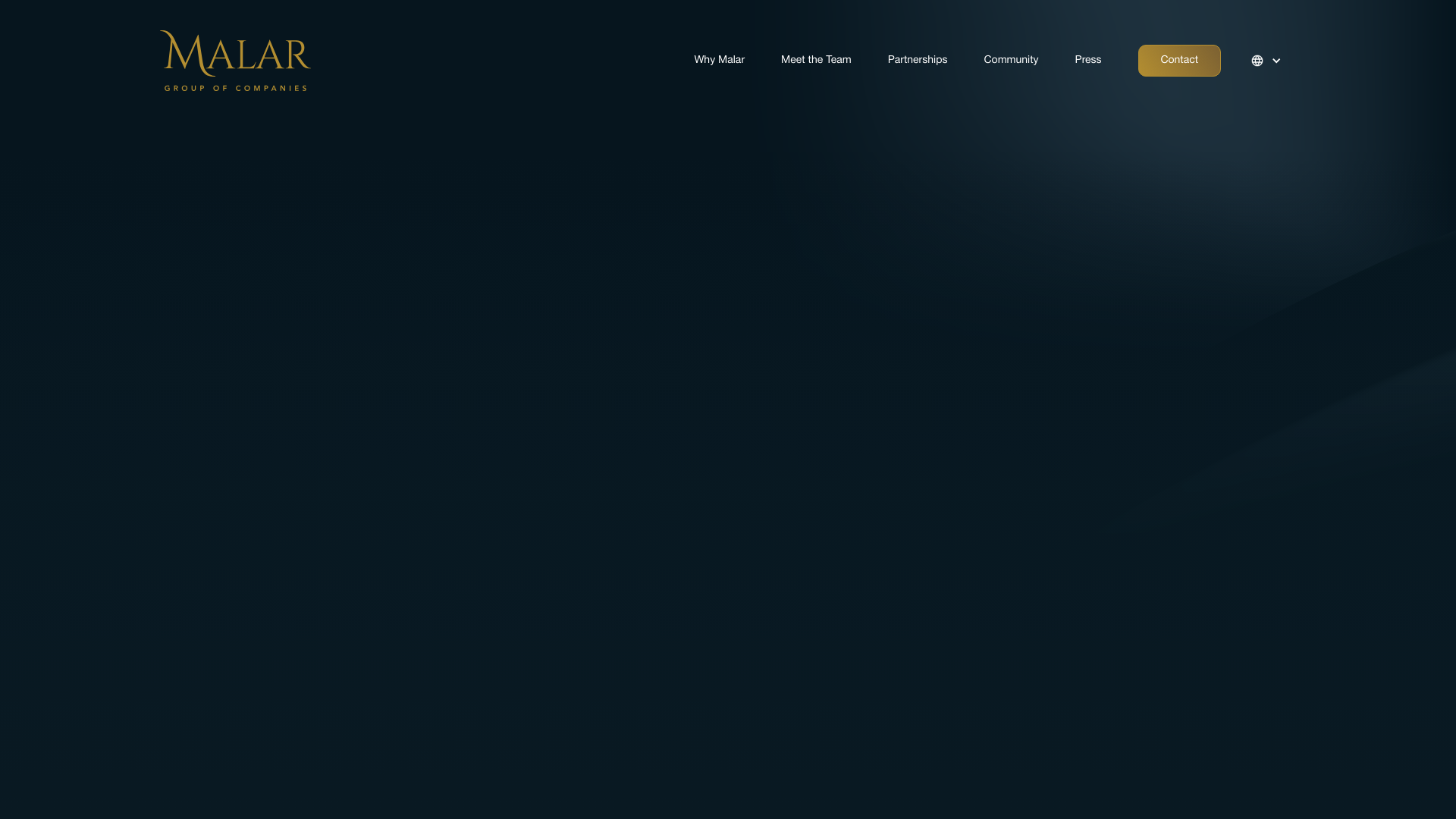 website screenshot of https://malar-labs.ai/
