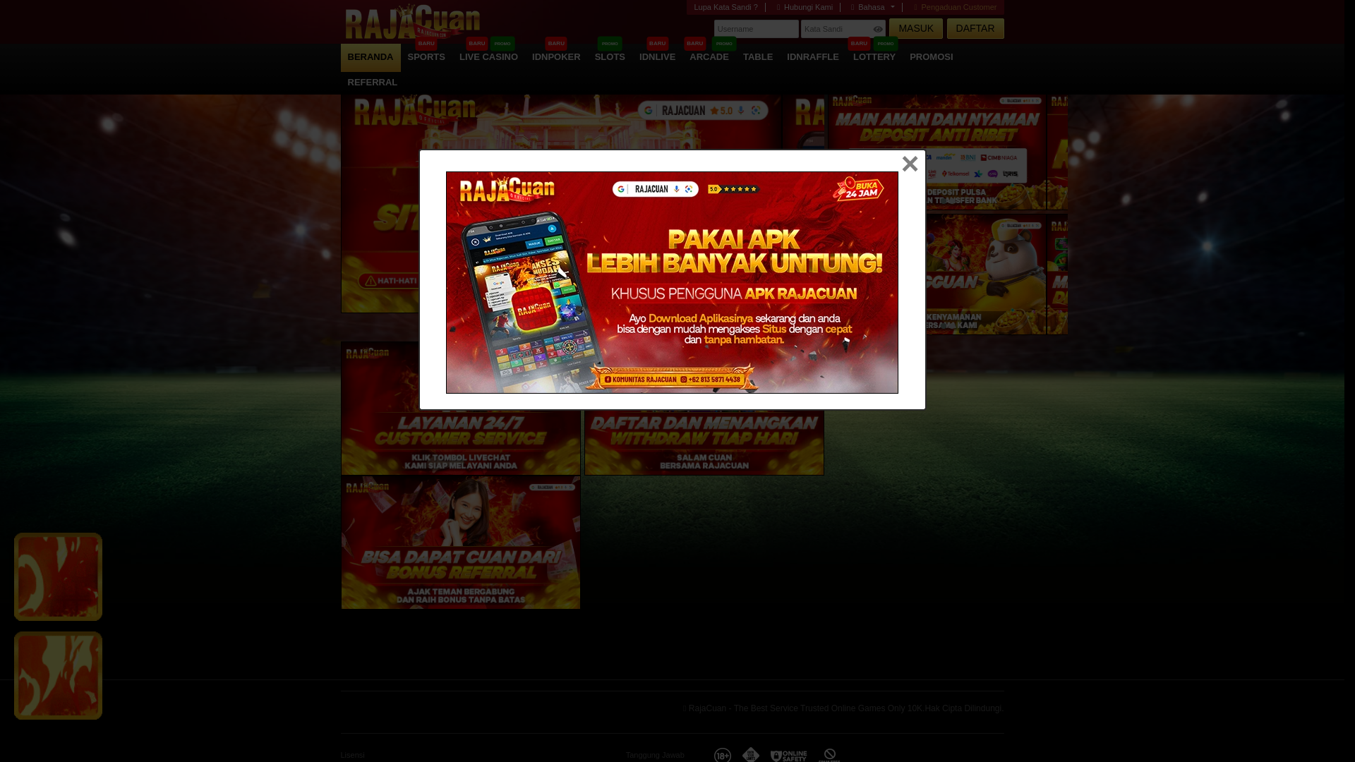 website screenshot of https://linkrjccepat.pro/