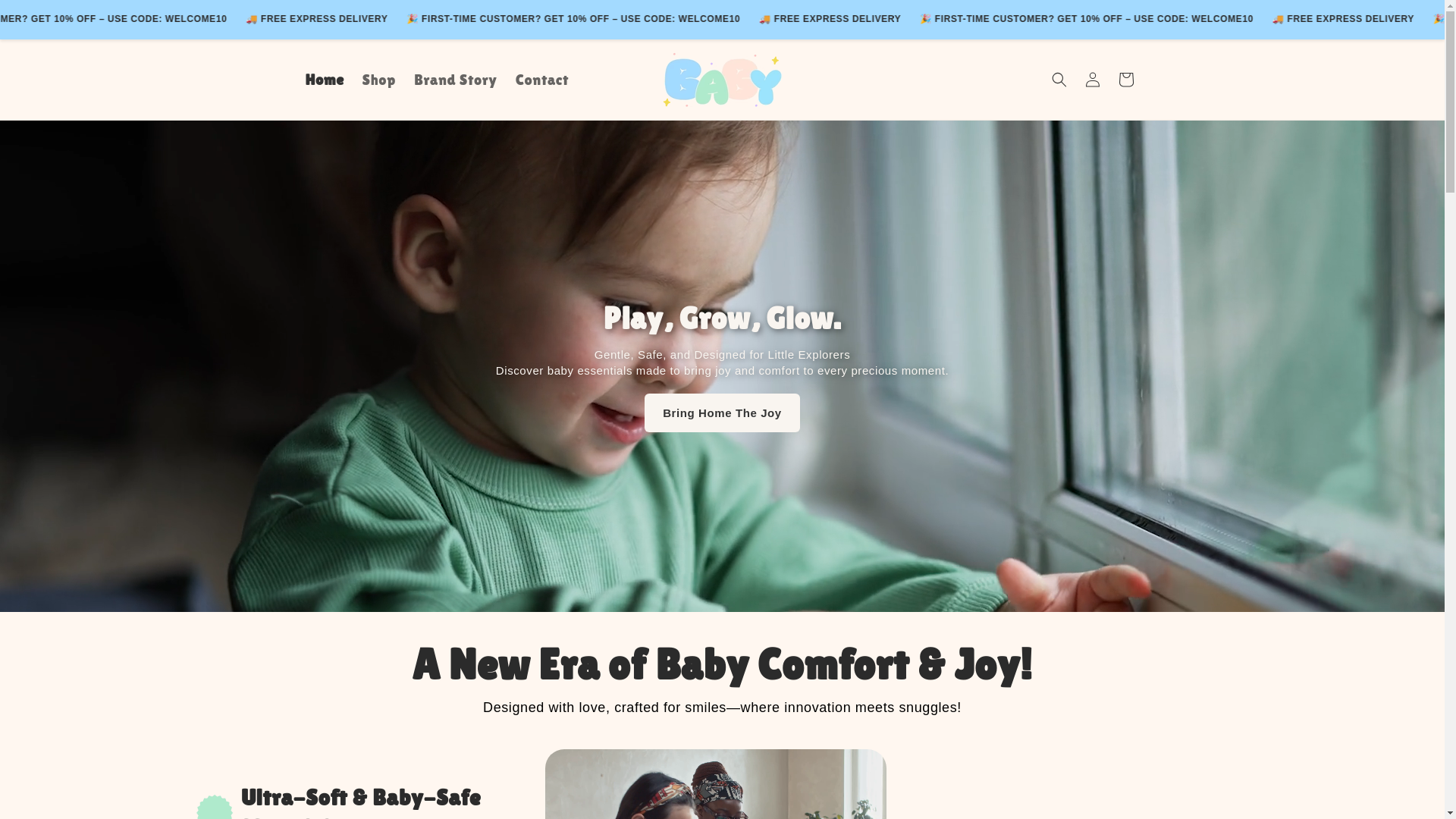 website screenshot of https://themodernbaby.org/
