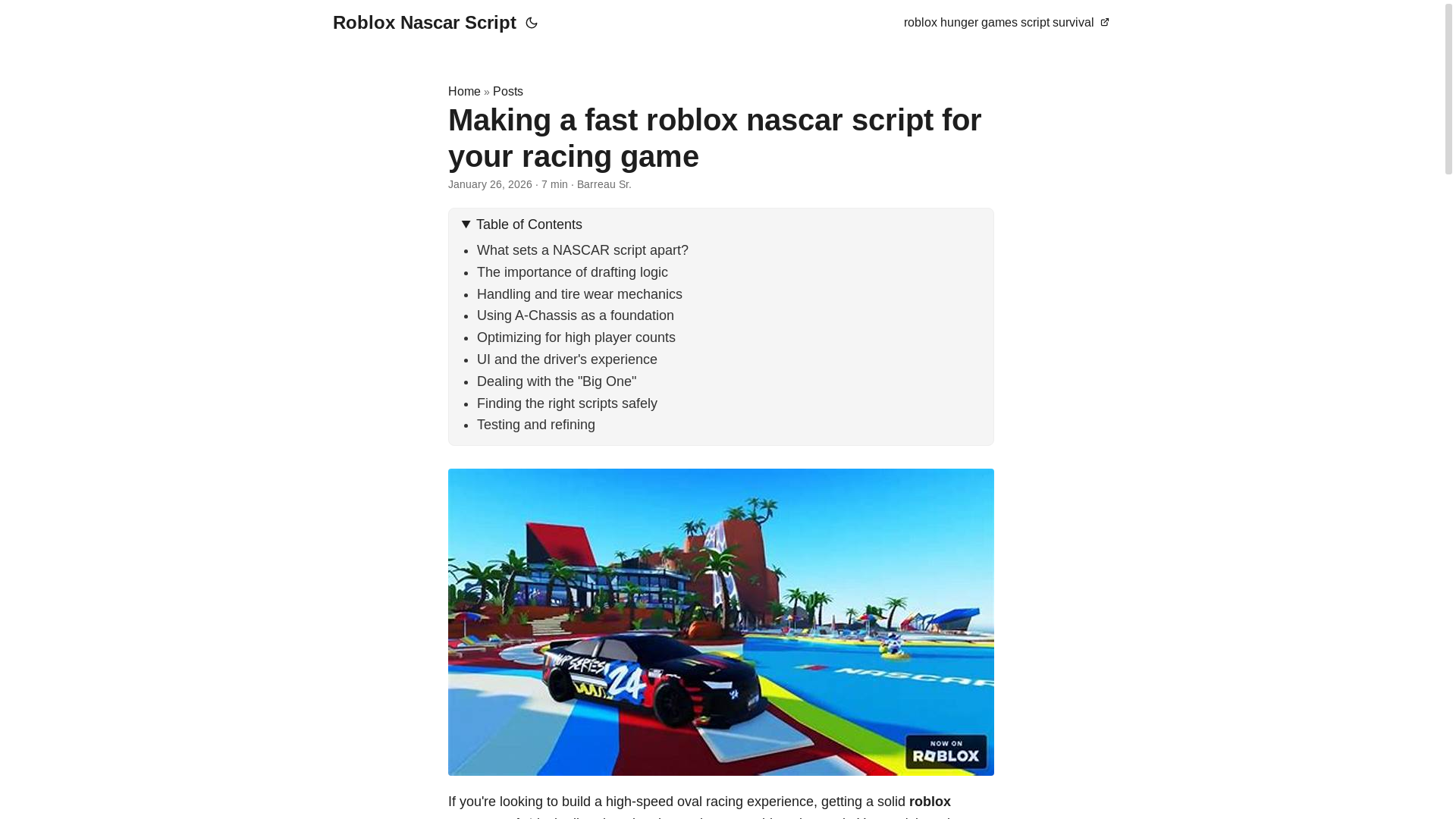 website screenshot of https://roblox-nascar-script.pages.dev/