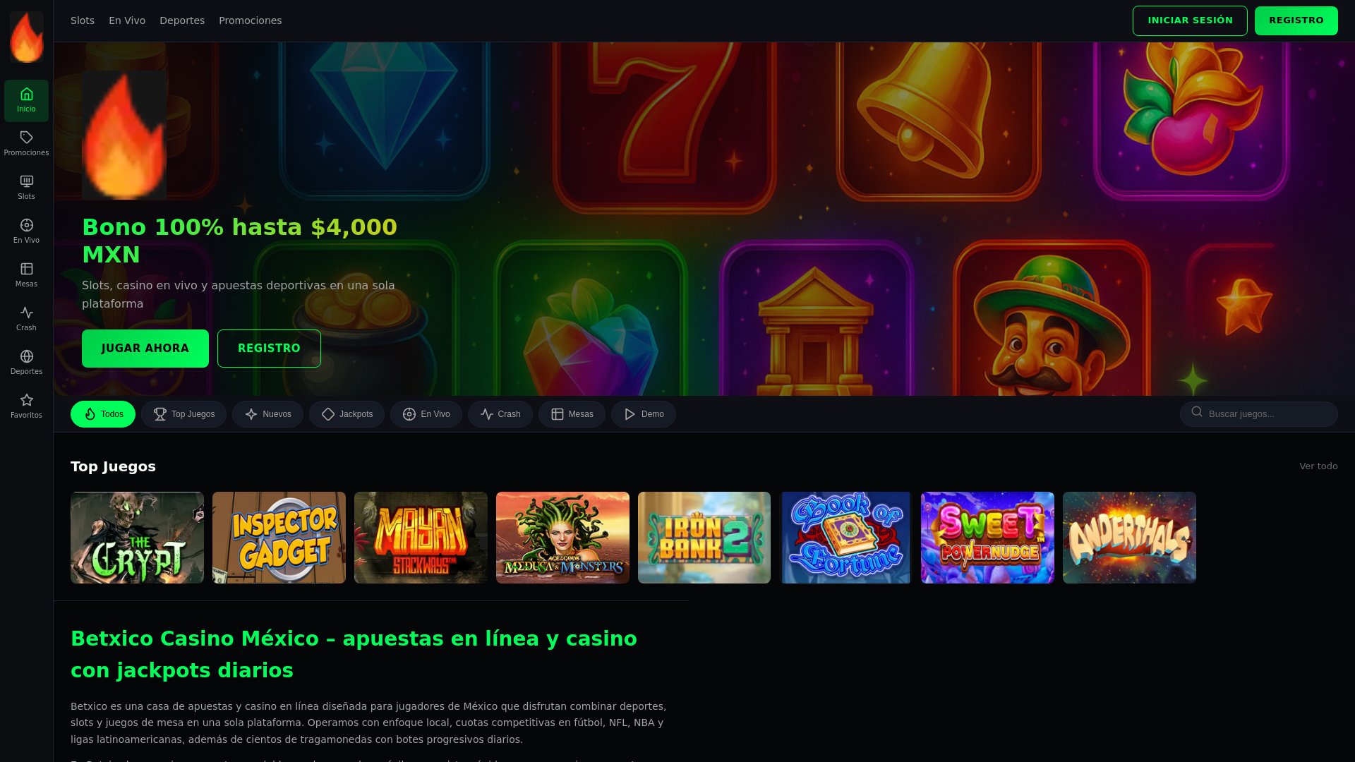 website screenshot of https://betxico-mx.org/