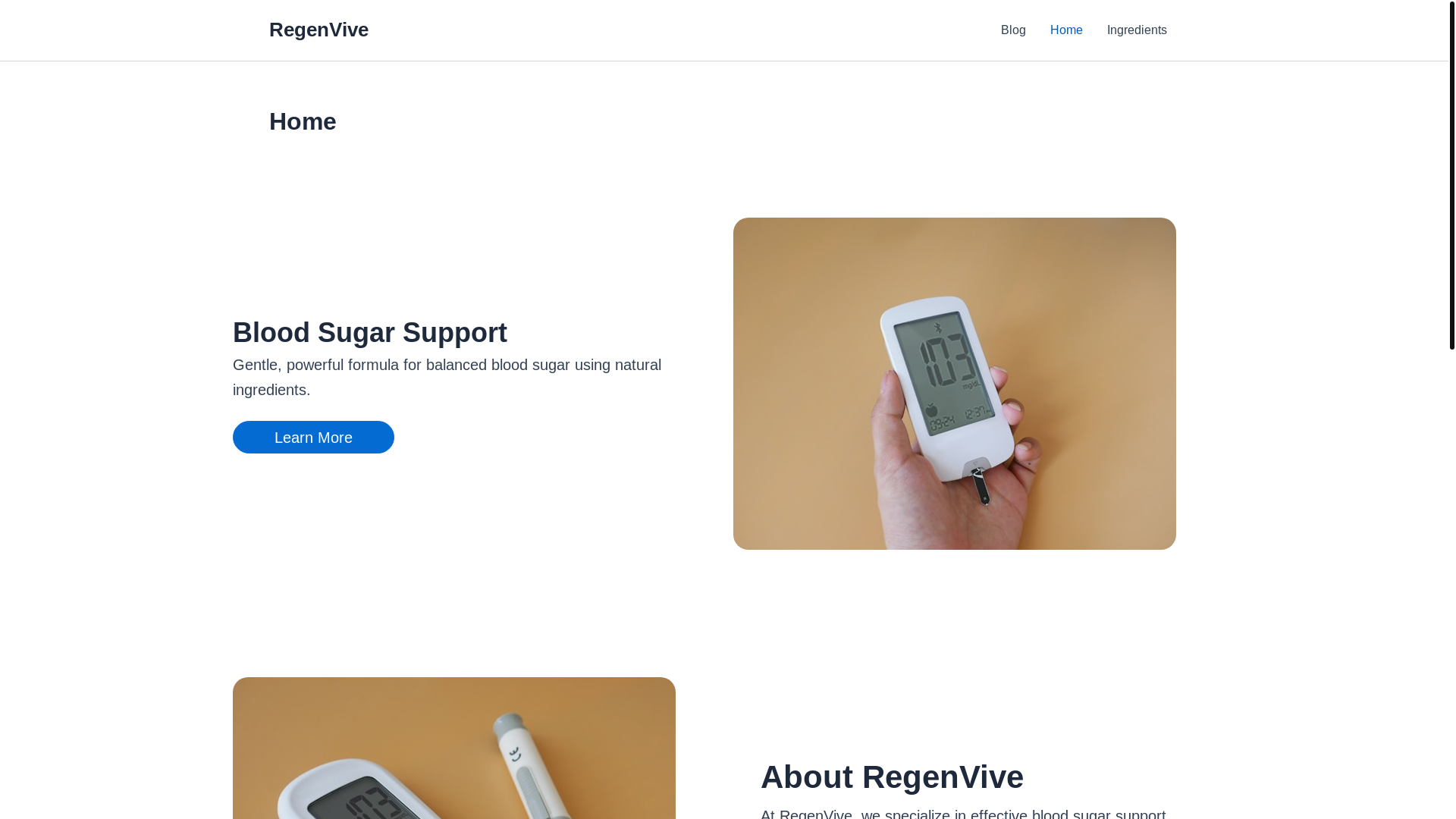 website screenshot of https://regenvivestore.shop/