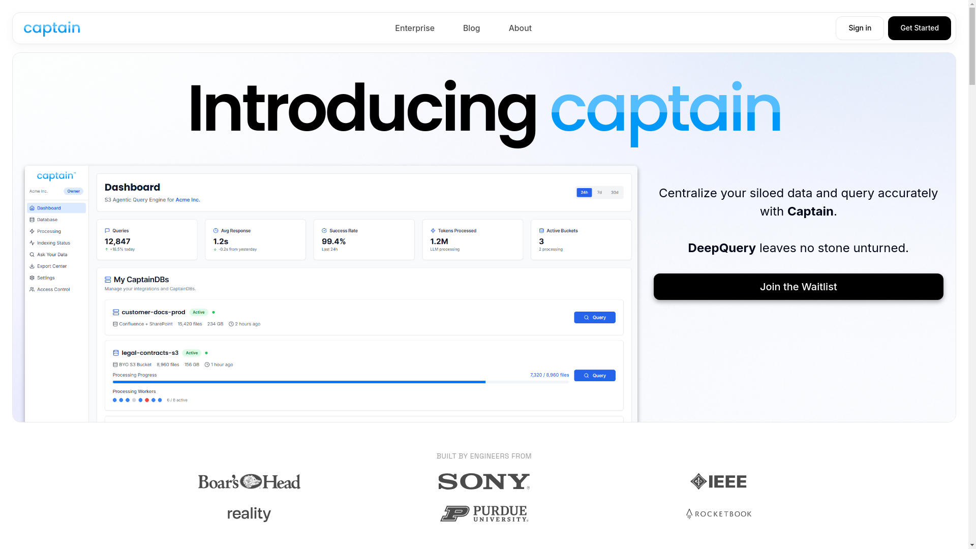 website screenshot of https://captainwaitlist.pages.dev/