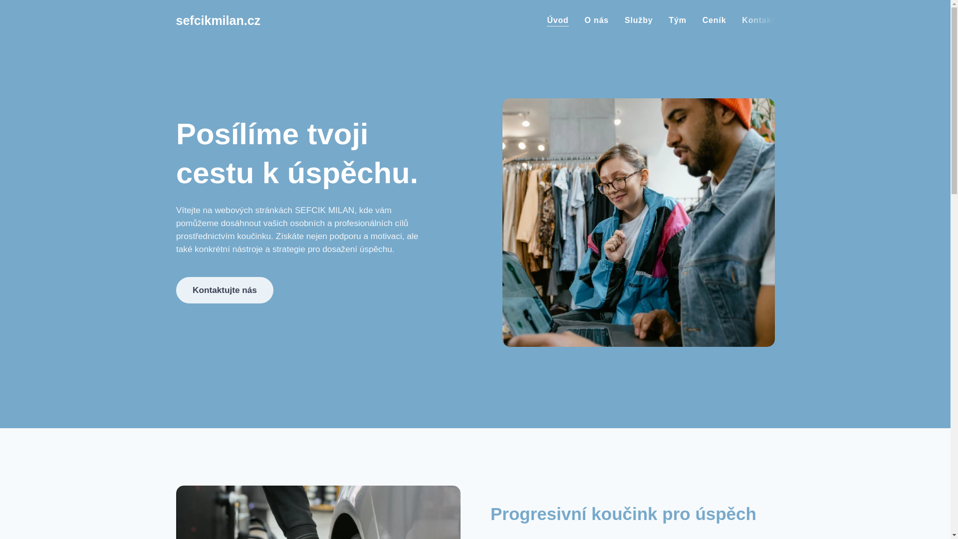 website screenshot of https://sefcikmilan.cz/