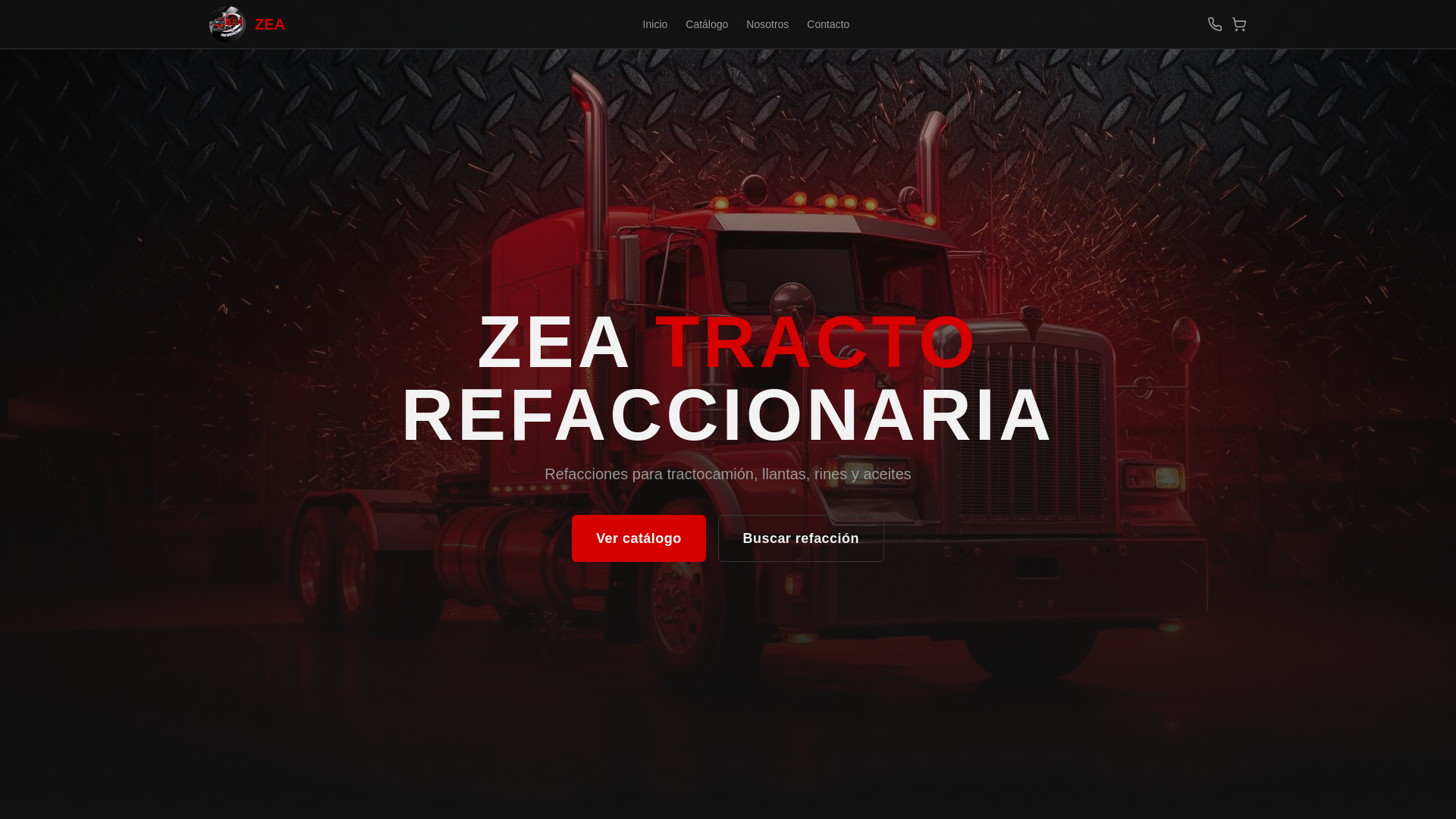 website screenshot of https://refaccioneszea.com/