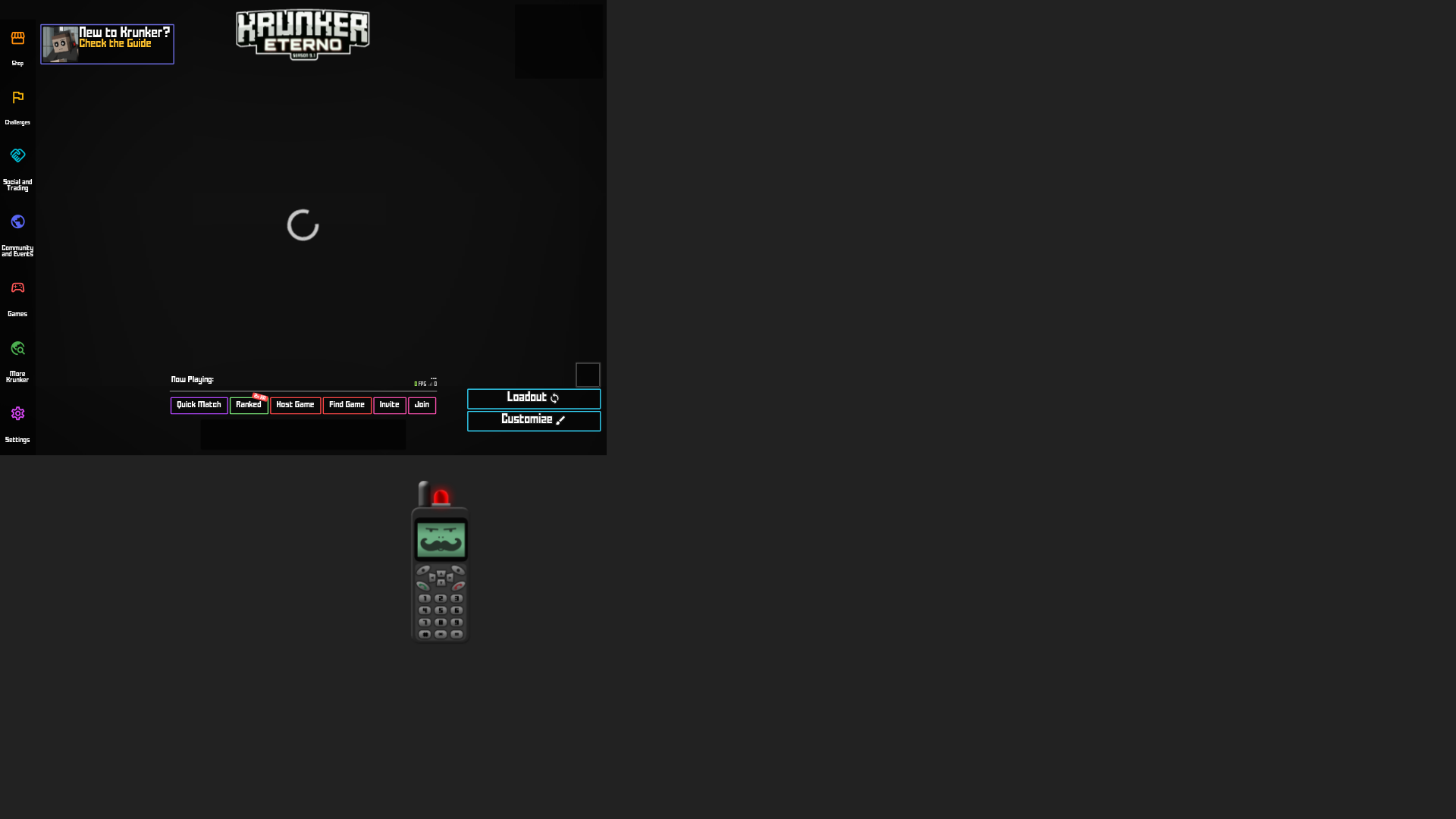 website screenshot of https://krunker.io/
