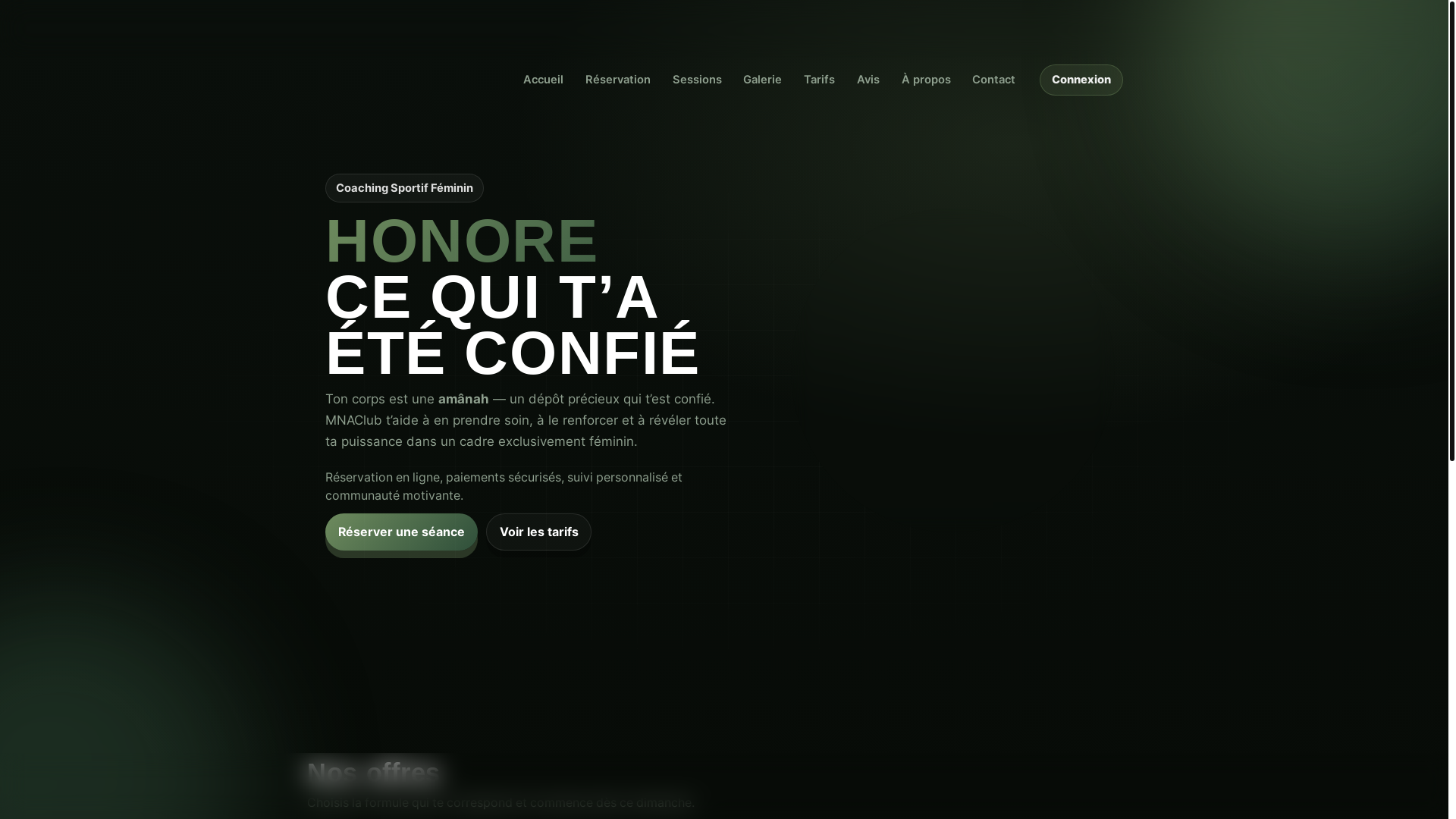 website screenshot of https://mnaclub.fr/