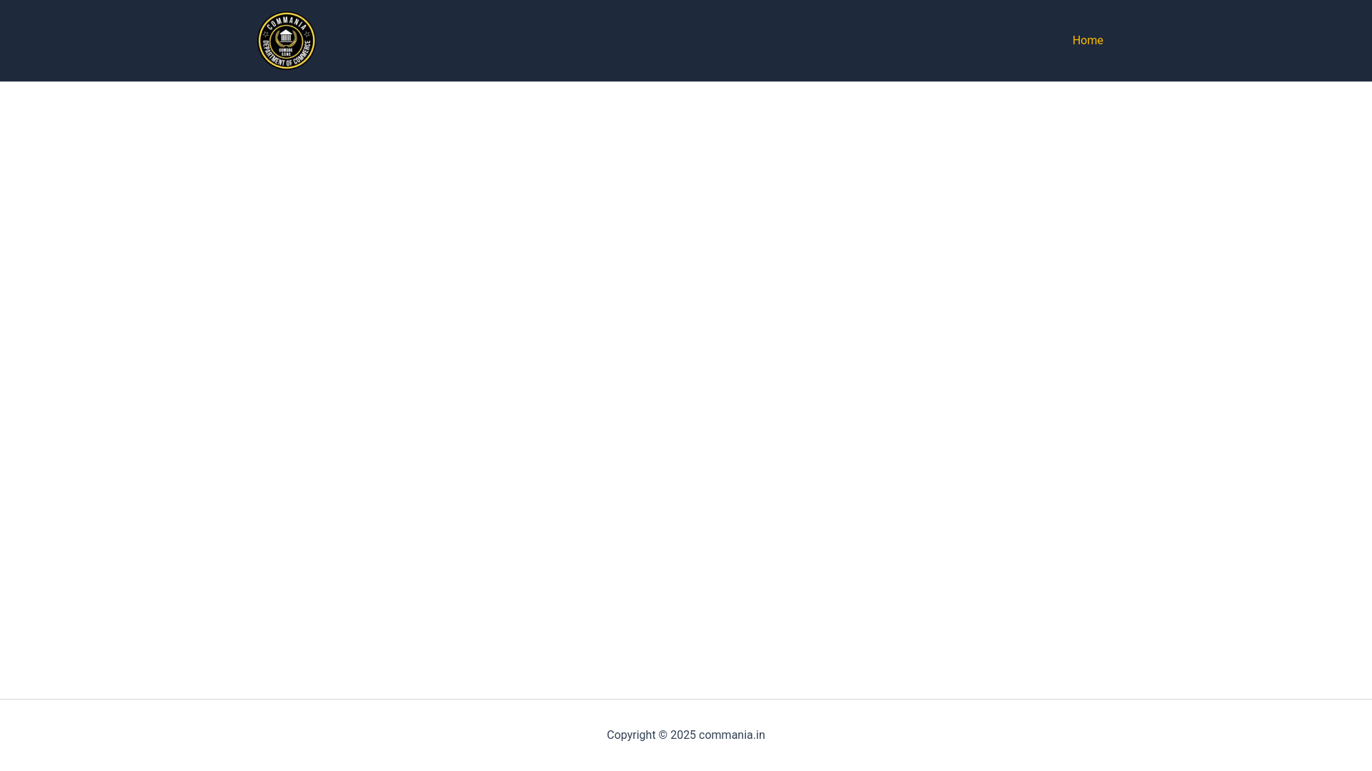 website screenshot of https://commania.in/