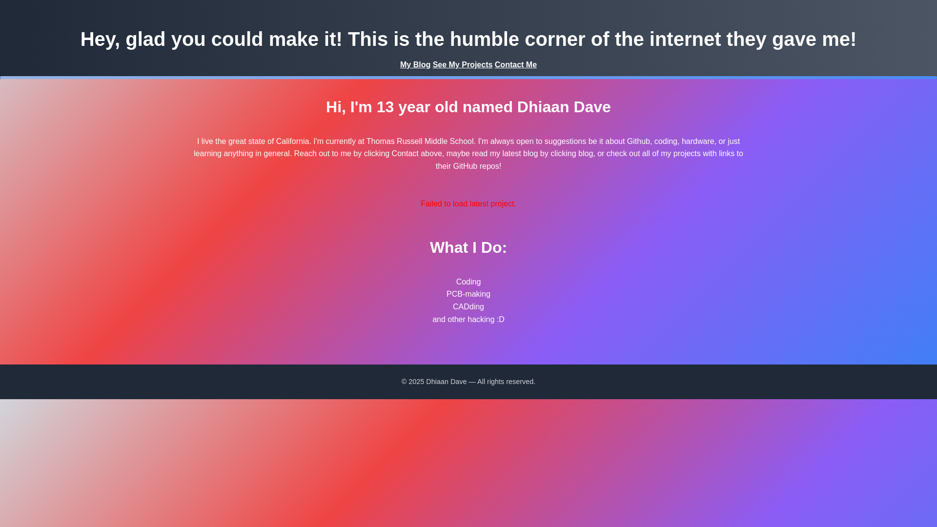 website screenshot of https://dhiaan.pages.dev/