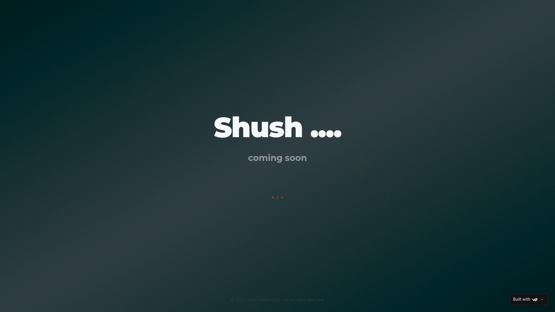website screenshot of https://shushtechnology.com/