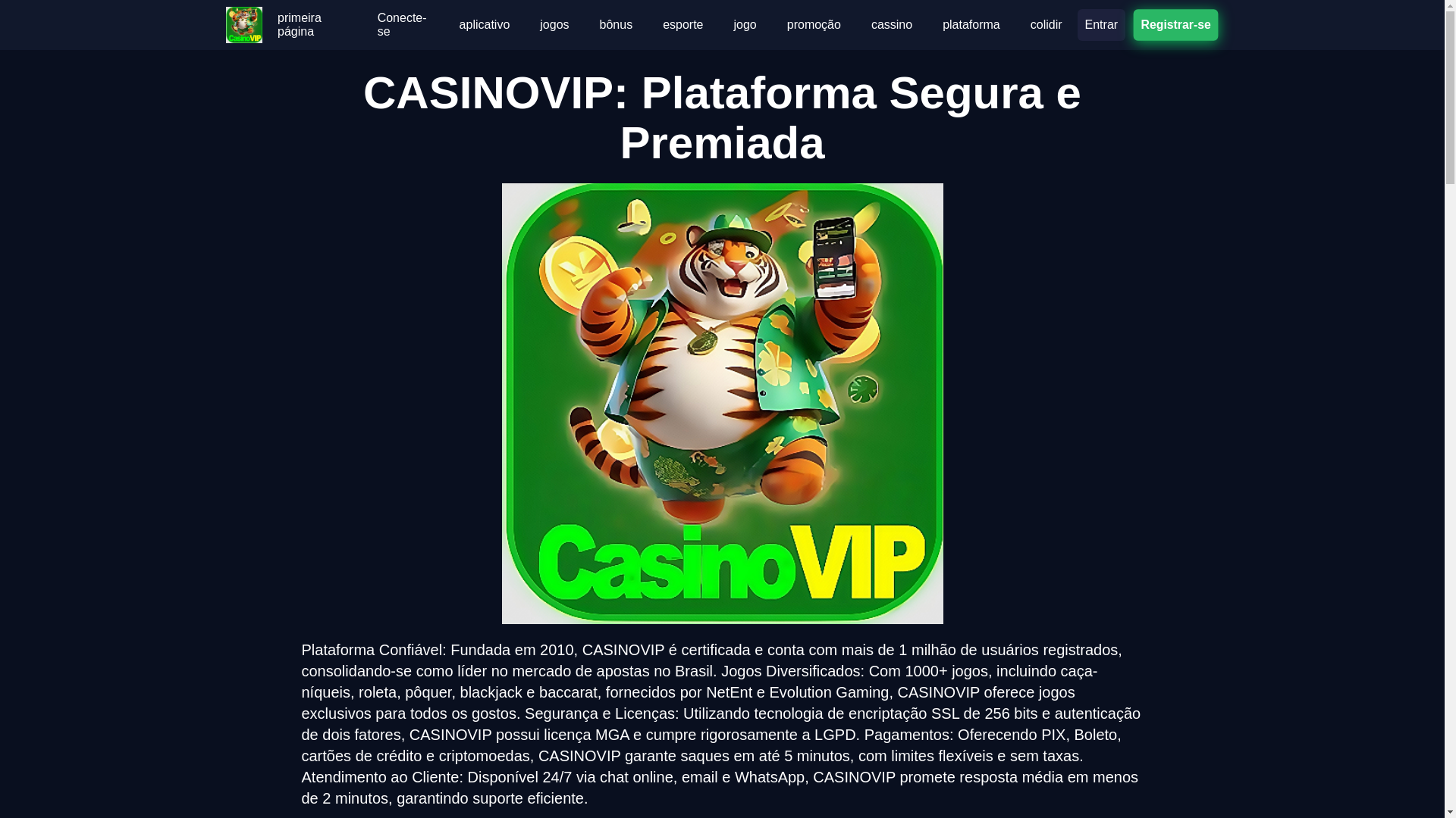 website screenshot of https://casinovip-br.com/