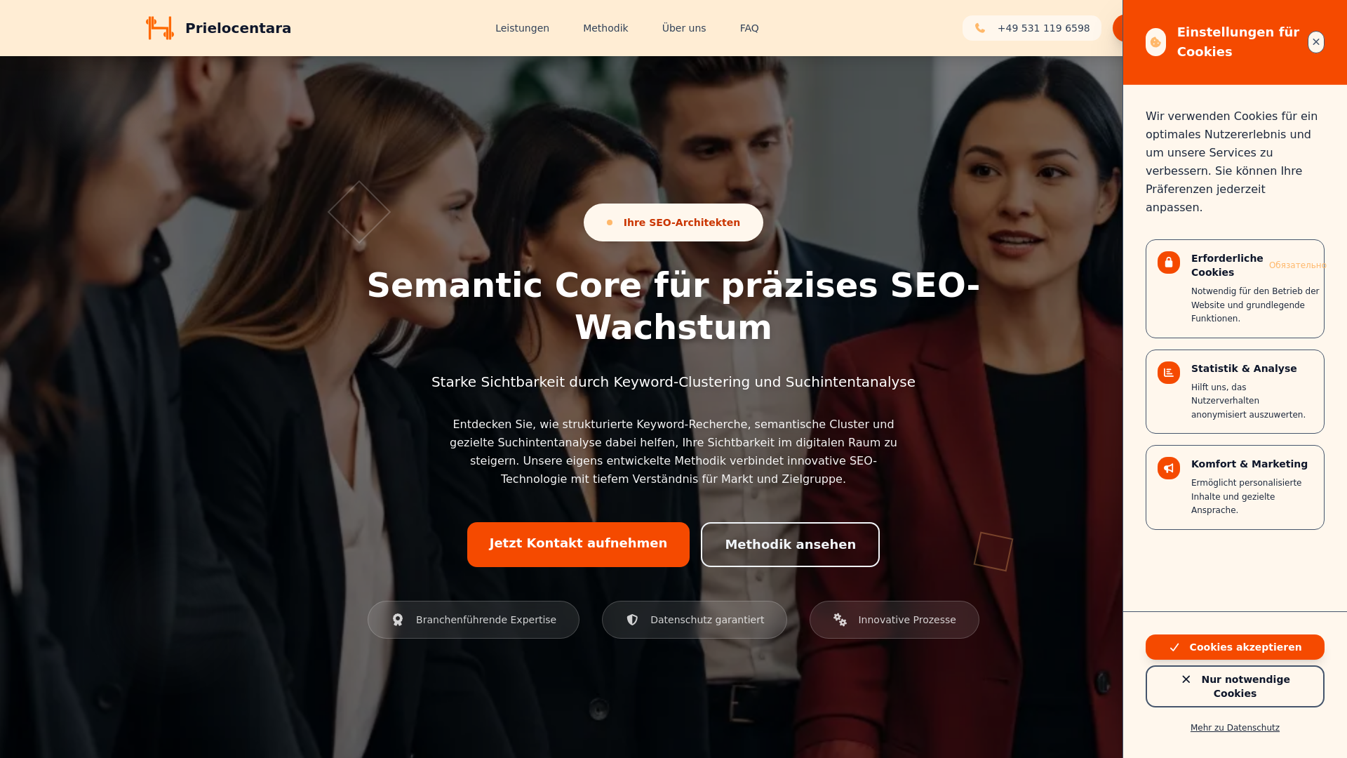 website screenshot of https://prielocentara.world