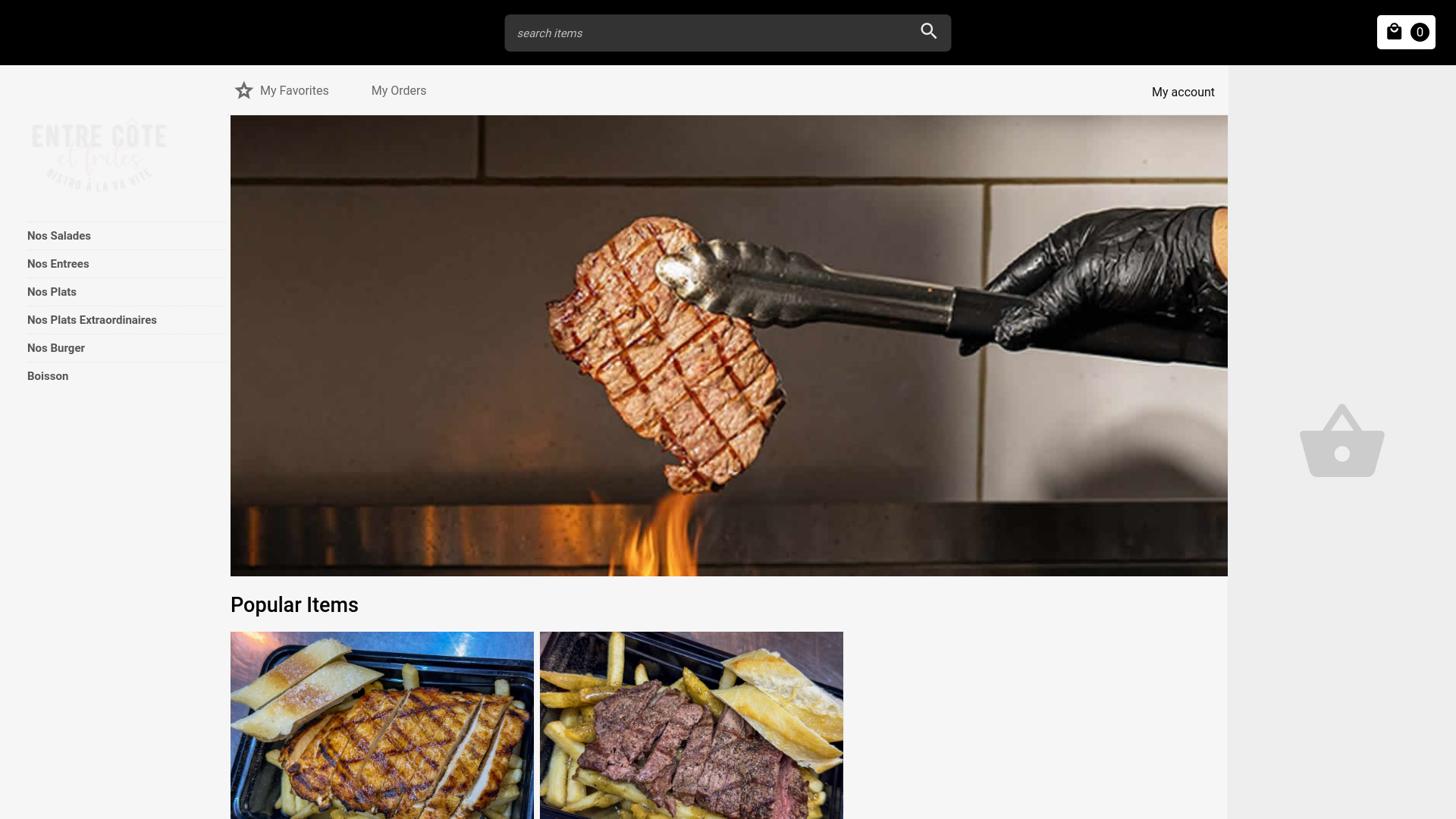 website screenshot of https://entrecoteetfritesme.me/