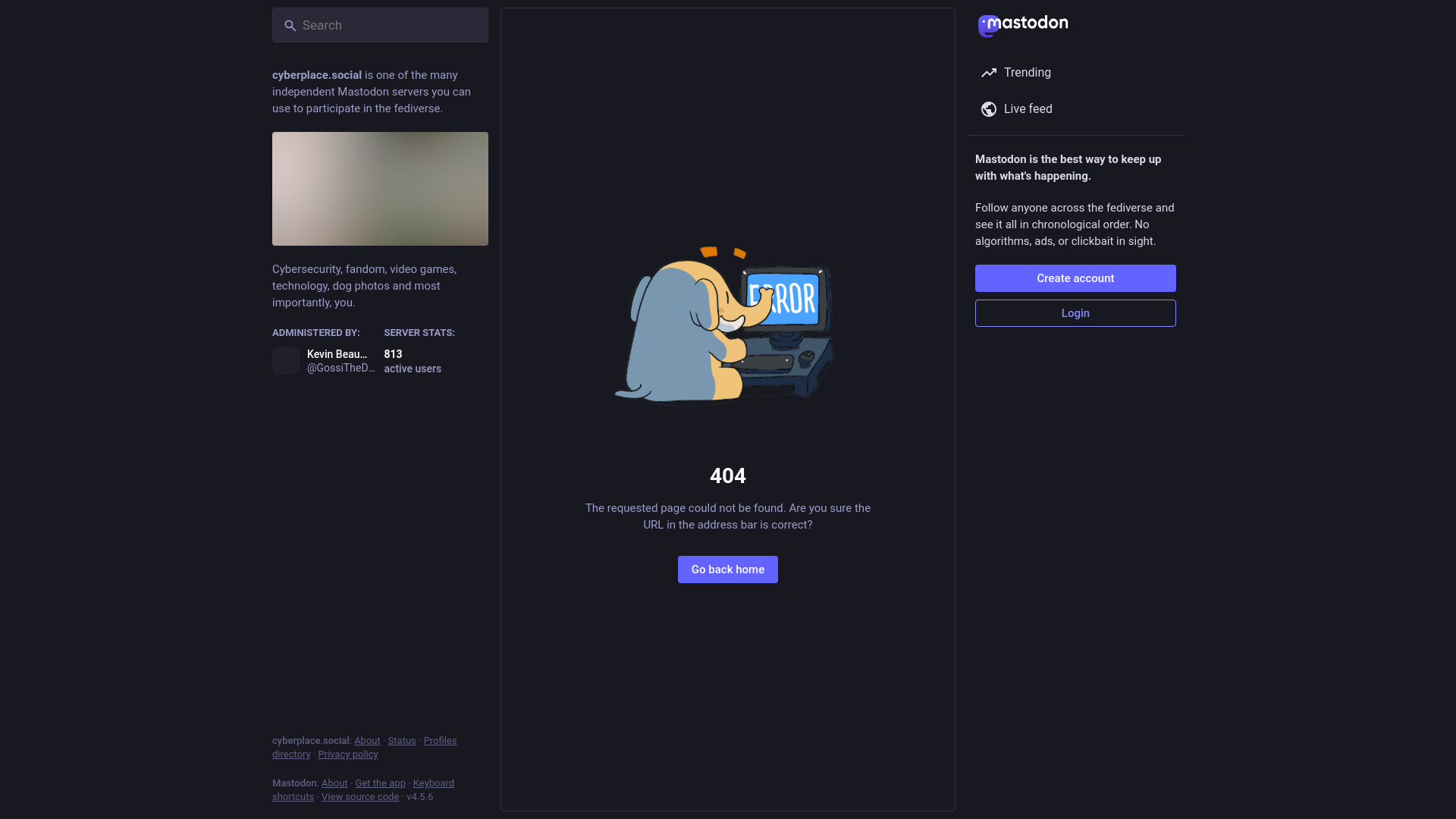 website screenshot of https://cyberplace.social/ap/users/115621356125535820/statuses/116104015361436465