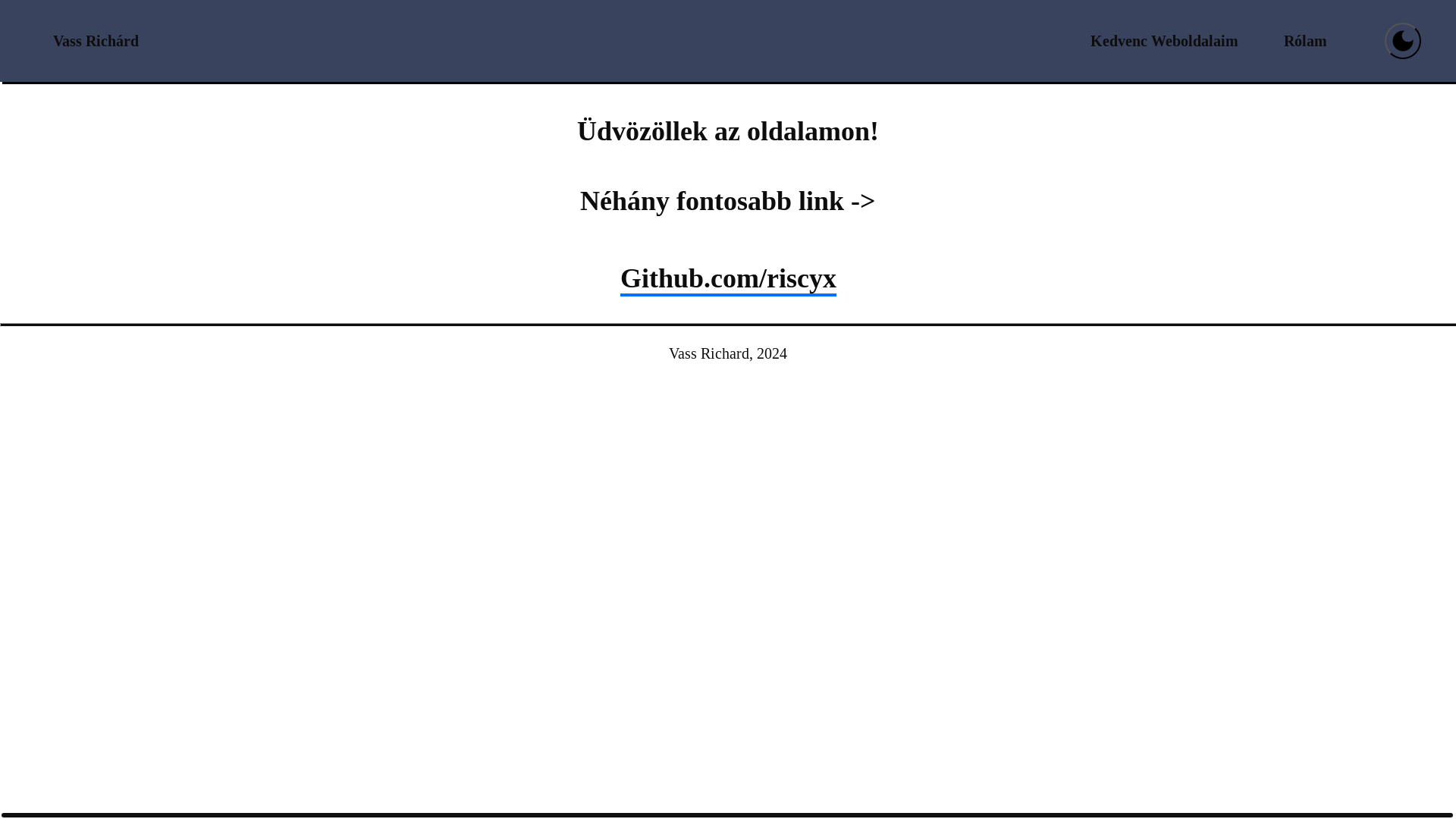 website screenshot of https://vassrichard.me/