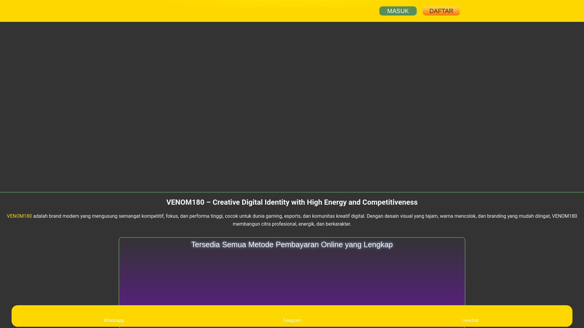 website screenshot of https://venom180.org/