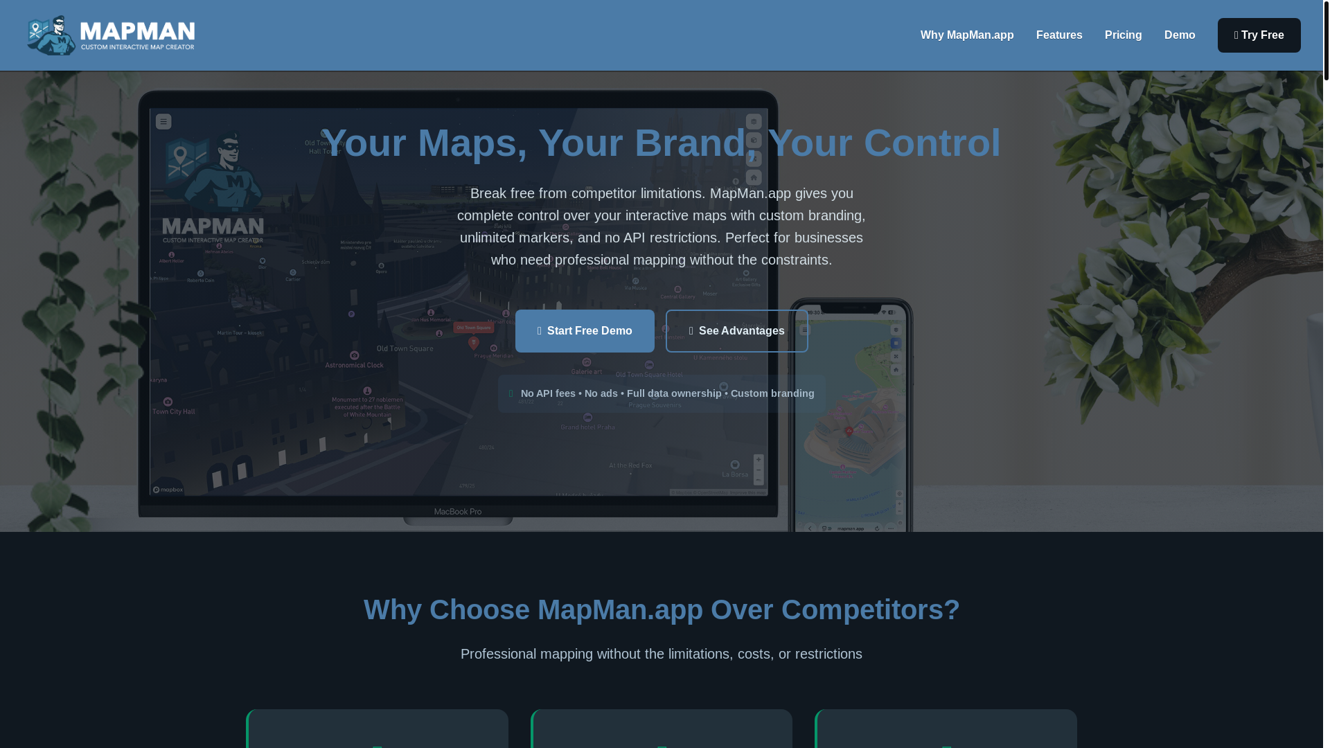 website screenshot of https://mapman.app/