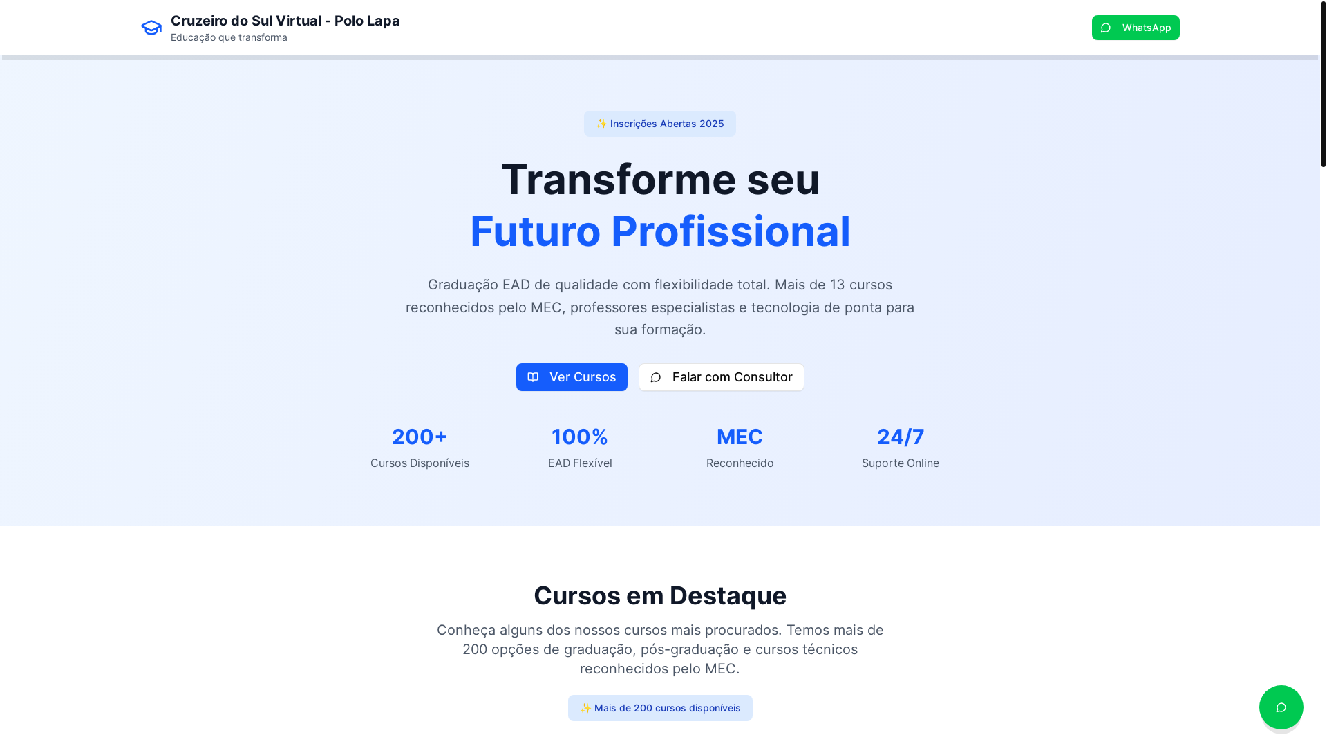 website screenshot of https://decertocruzeirodosul.com.br/
