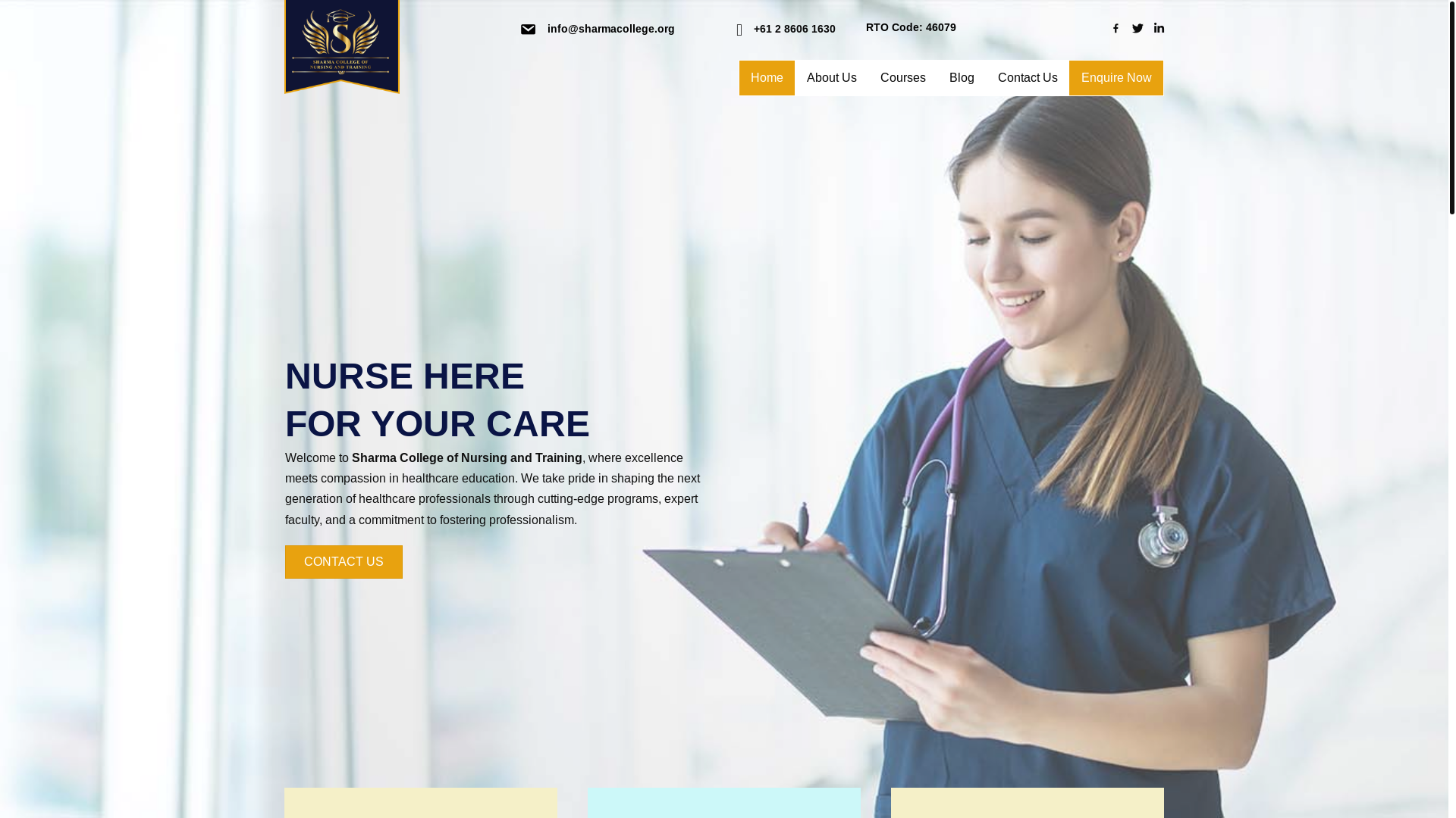 website screenshot of https://ozynursingandtraining.com.au/